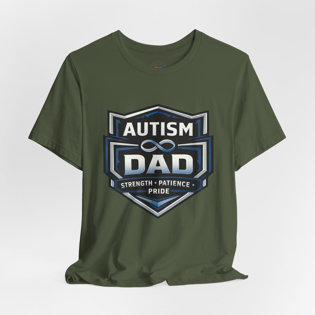 Autism Dad Shield Strength Pride | T-Shirt