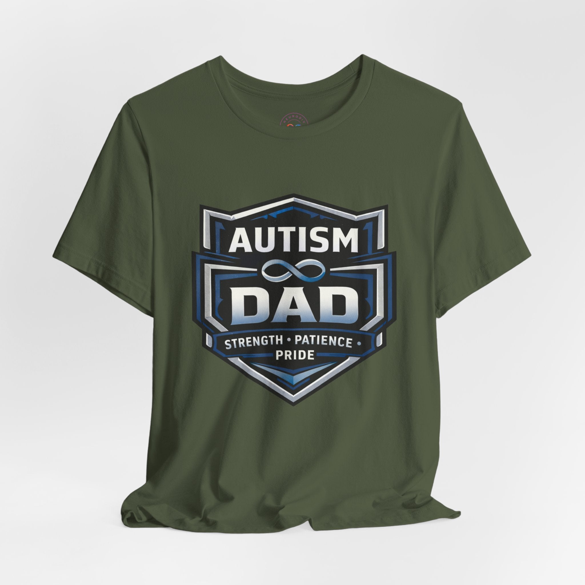 Autism Dad Shield Strength Pride | T-Shirt