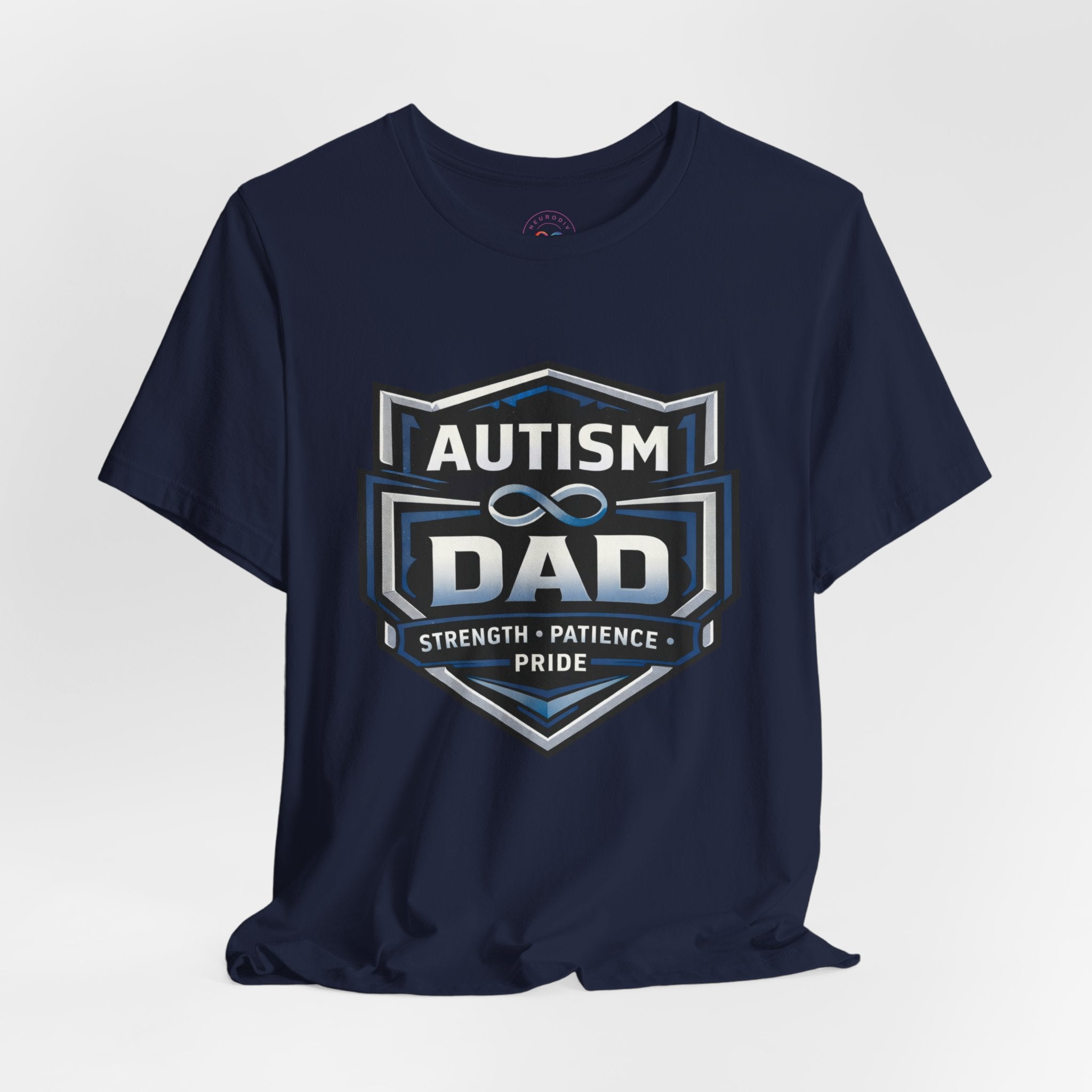 Autism Dad Shield Strength Pride | T-Shirt