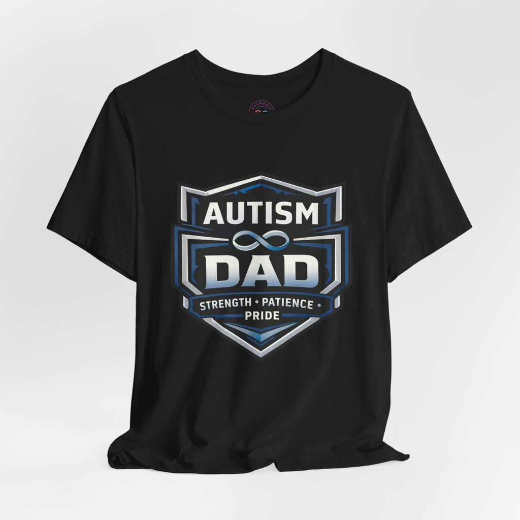 Autism Dad Shield Strength Pride | T-Shirt