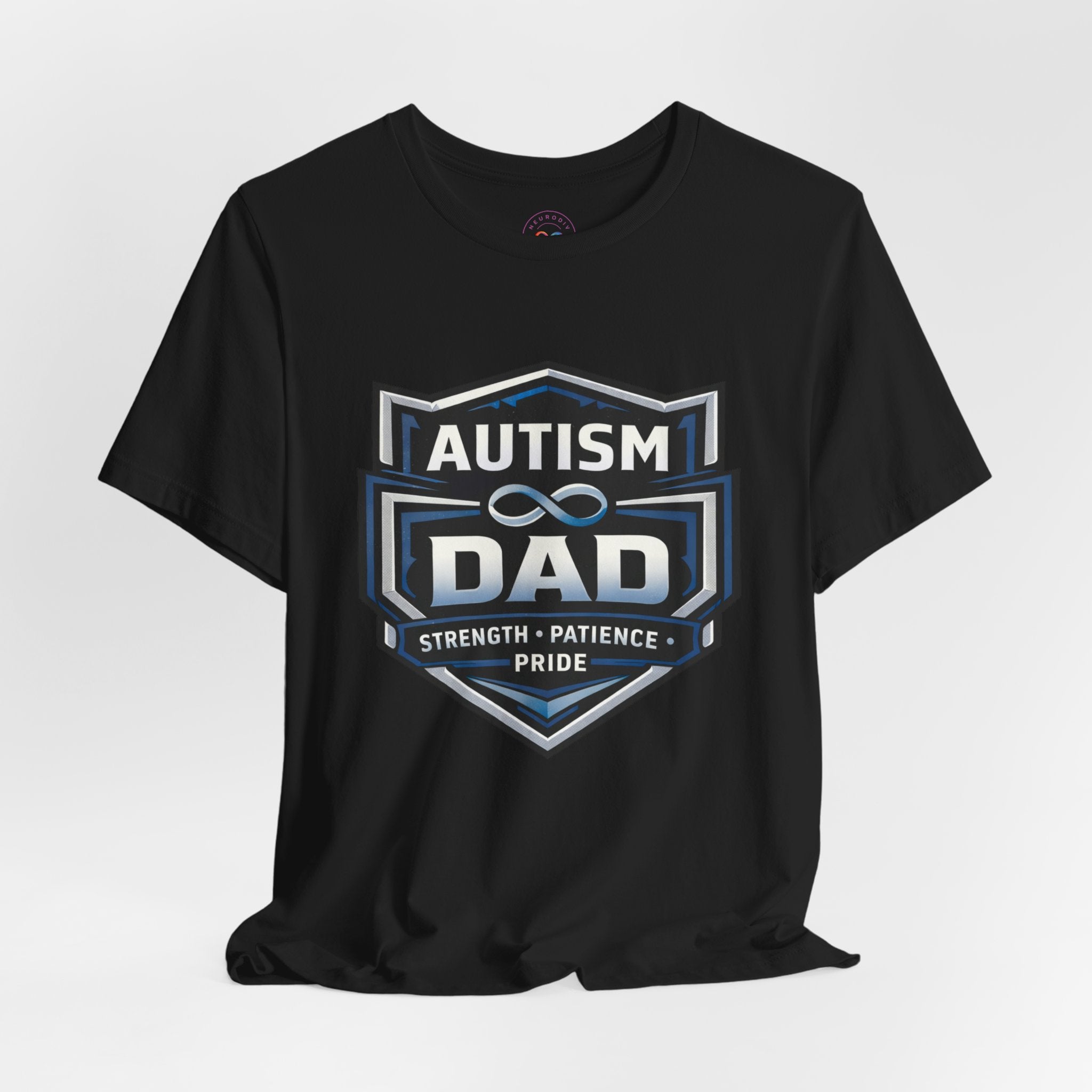Autism Dad Shield Strength Pride | T-Shirt
