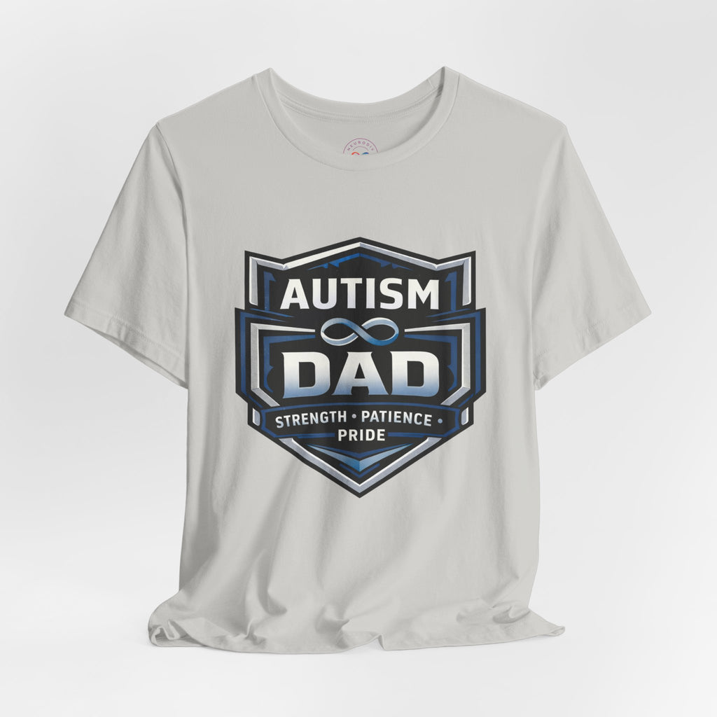 Autism Dad Shield Strength Pride | T-Shirt