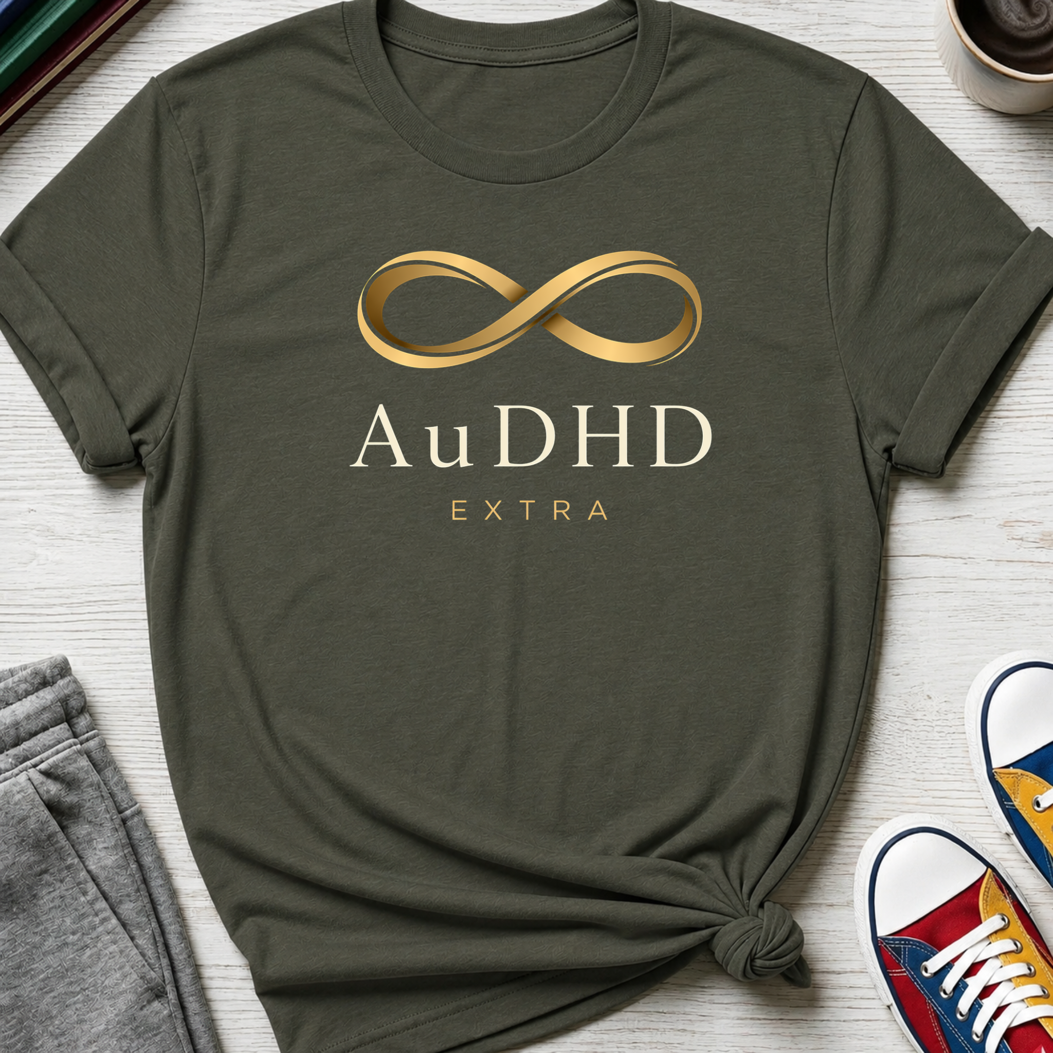 AuDHD Gold Infinity Extra | T-Shirt
