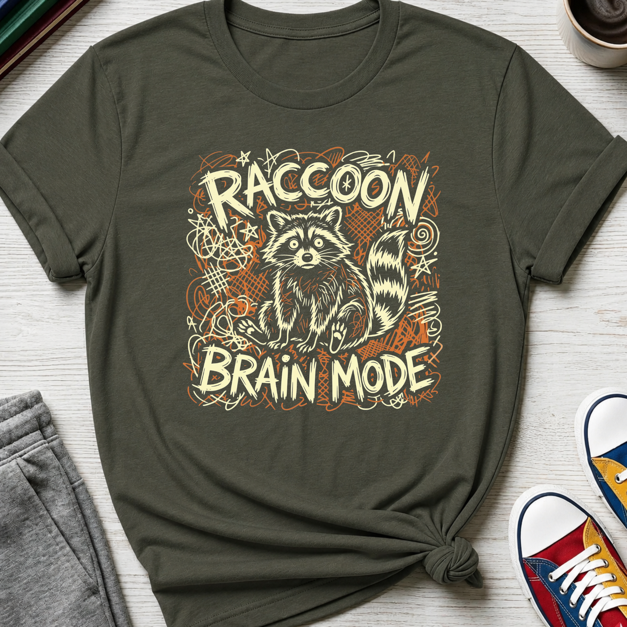 Raccoon Brain Mode | T-Shirt