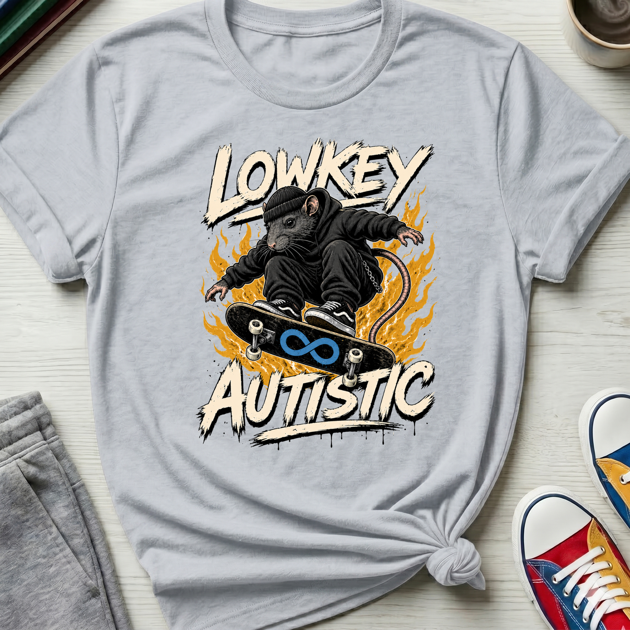 Lowkey Autistic Skate Rat | T-Shirt