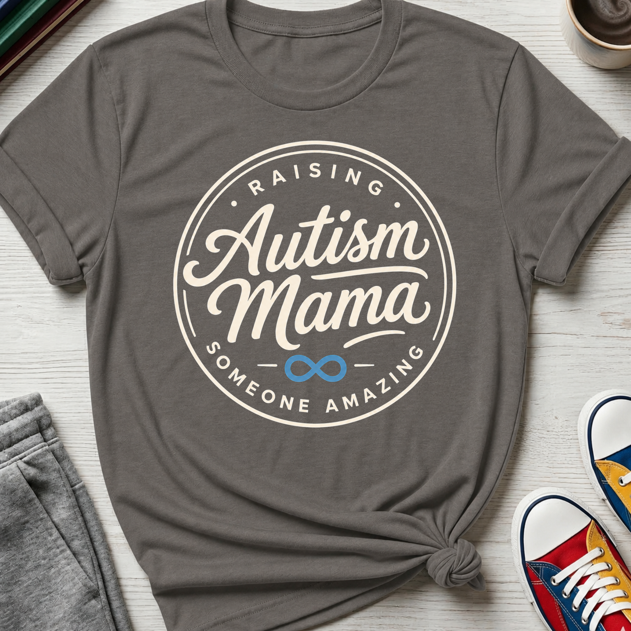 Autism Mama Badge Raising Amazing | T-Shirt