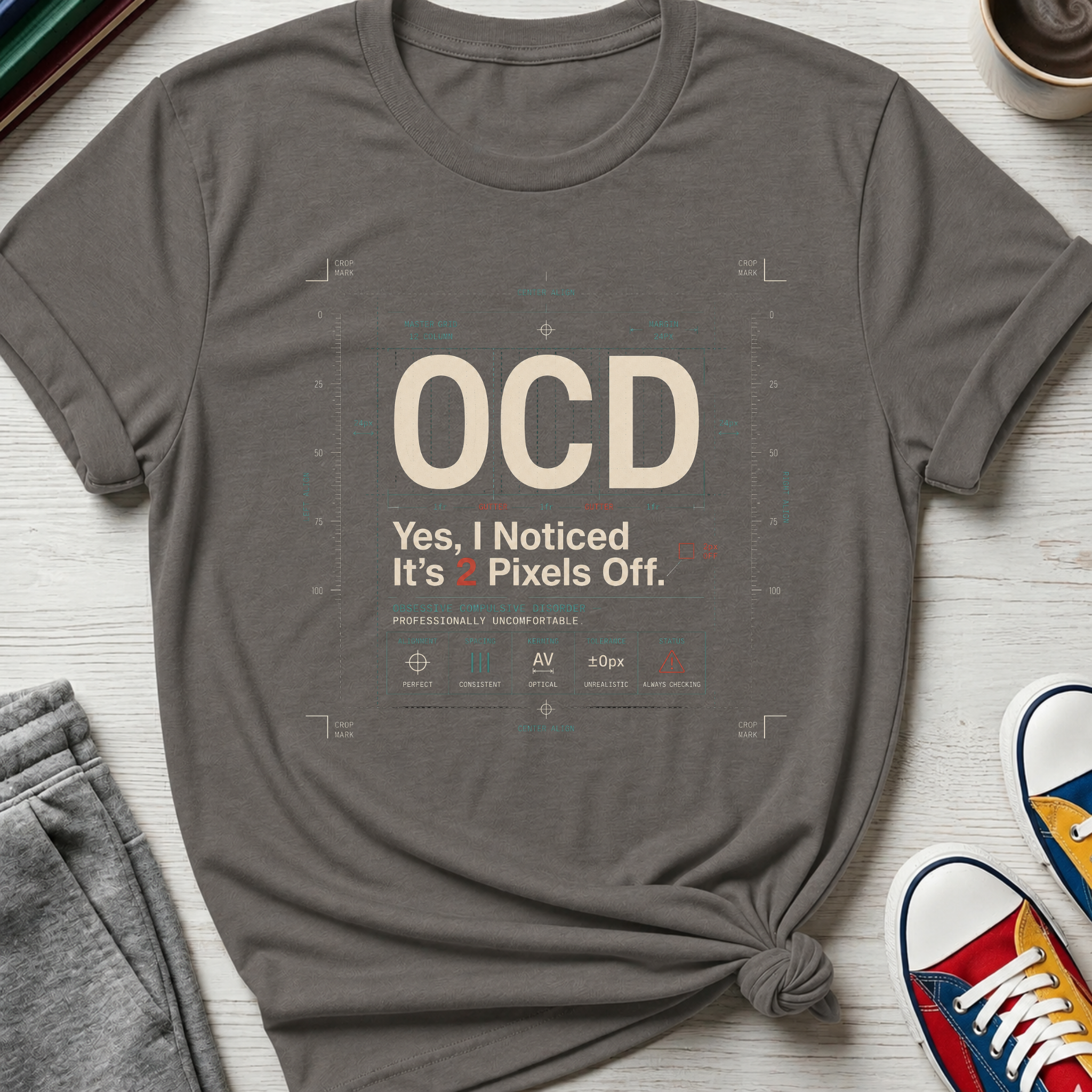 OCD 2 Pixels Off | T-Shirt
