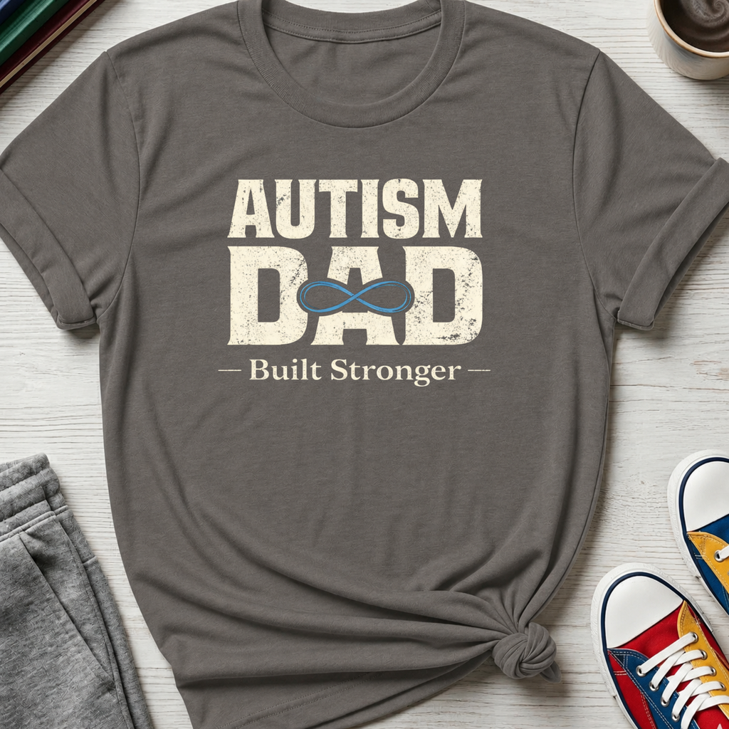 Autism Dad Built Stronger | T-Shirt