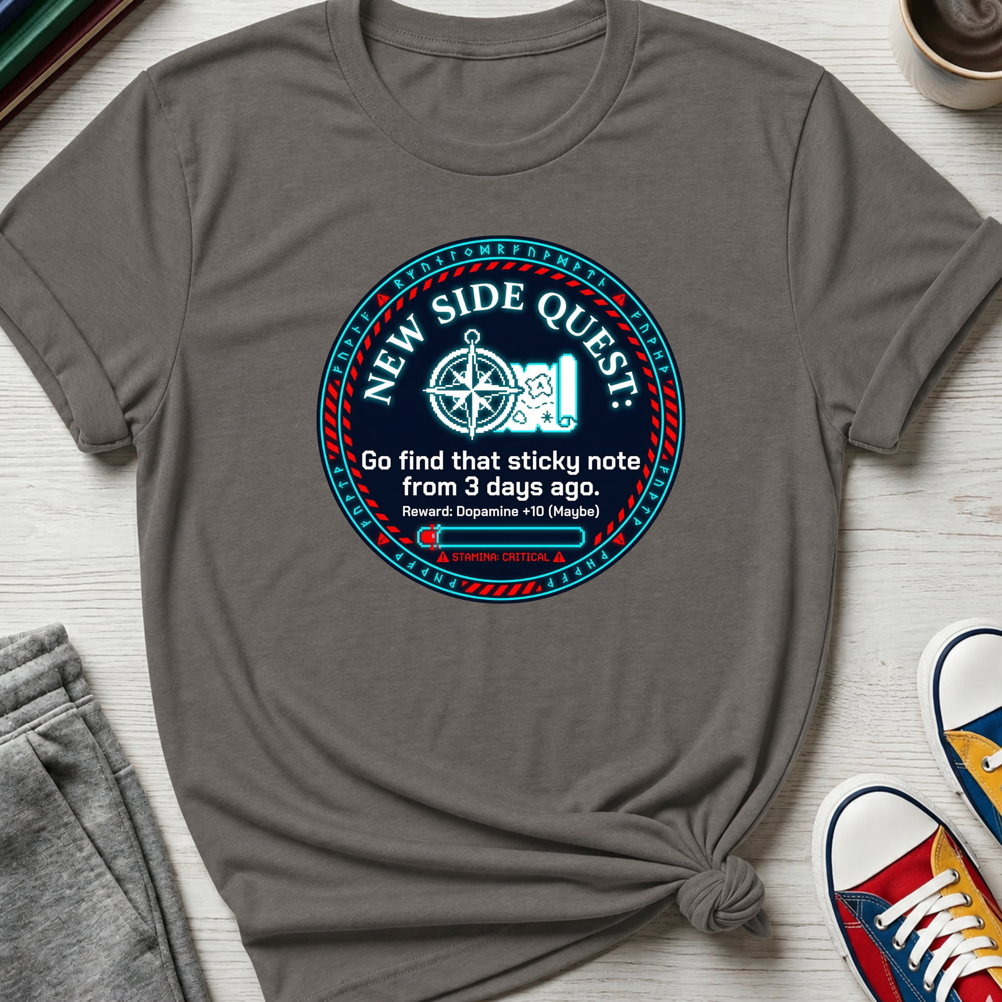 New Side Quest Medallion  | T-Shirt