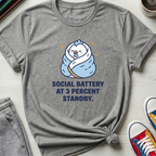 Social Battery 3 Percent Chicken | T-Shirt