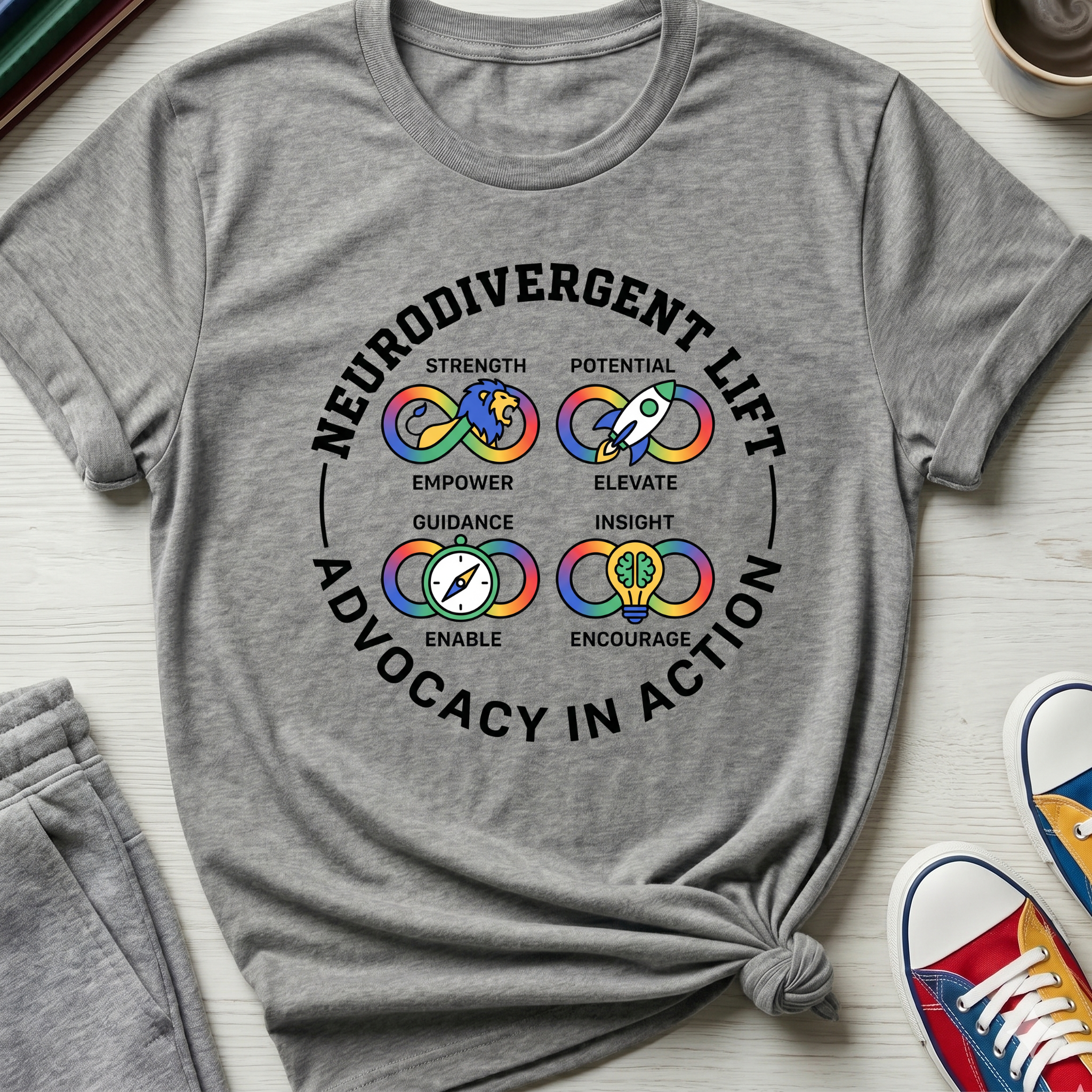 Neurodiv Lift Advocacy in Action | T-Shirt