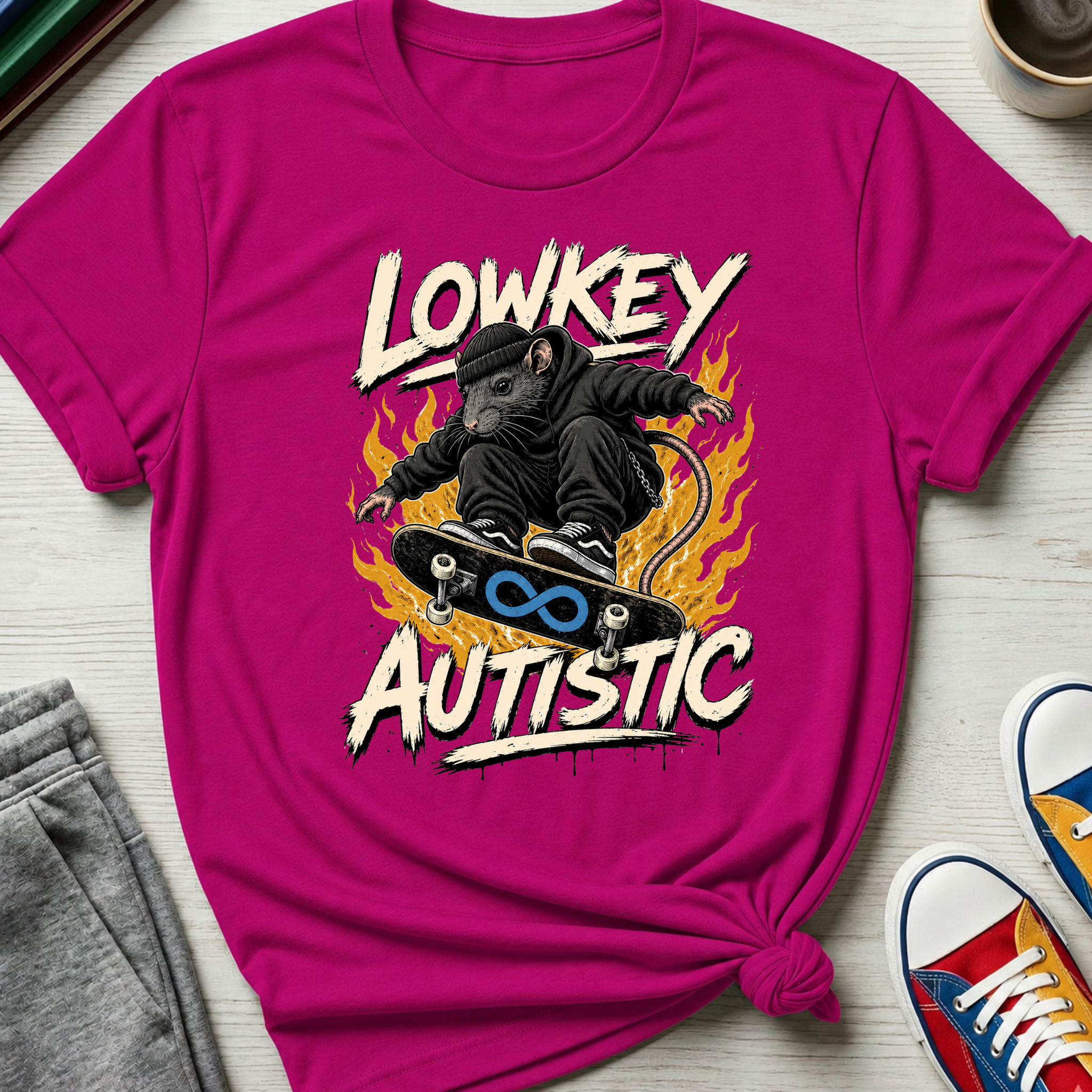 Lowkey Autistic Skate Rat | T-Shirt