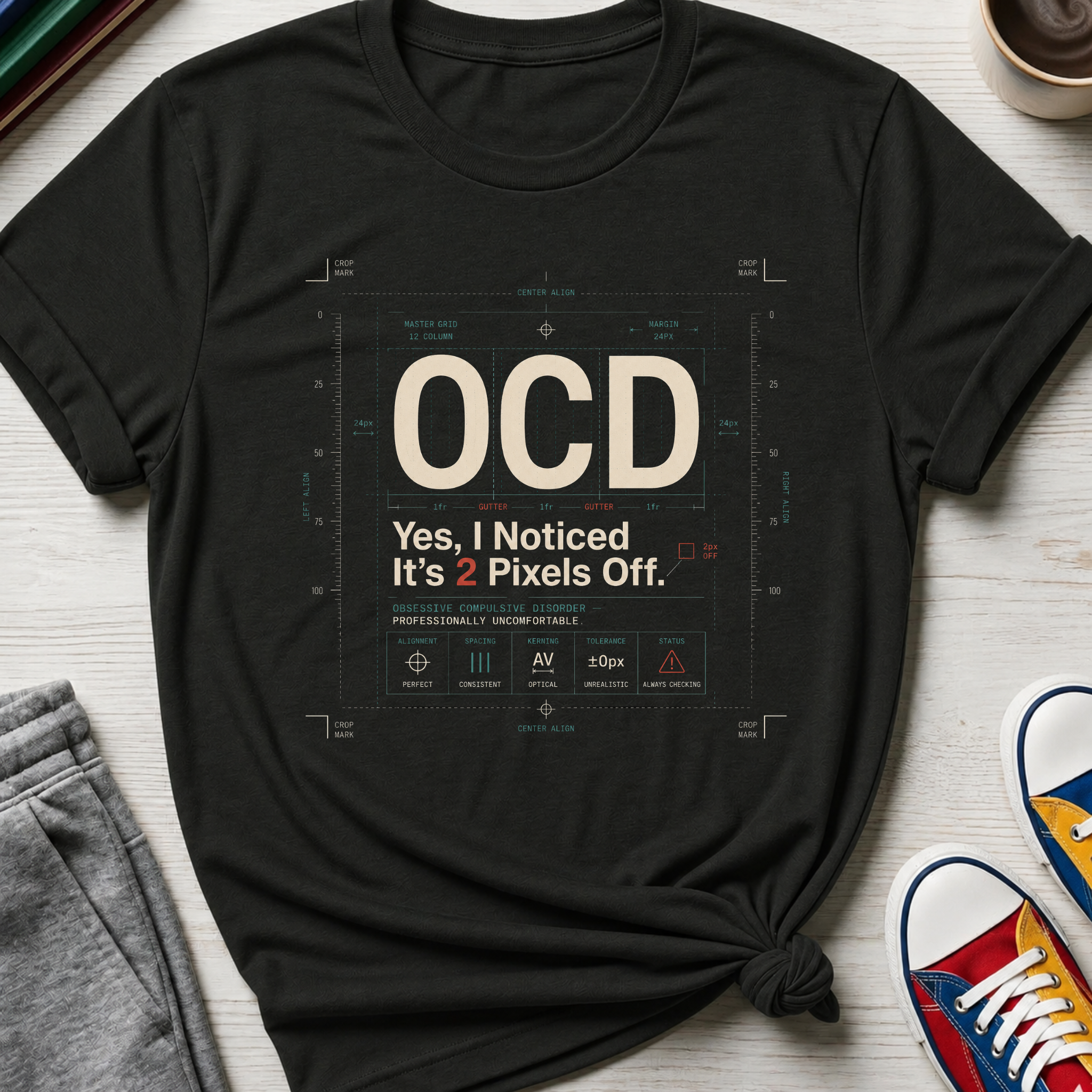 OCD 2 Pixels Off | T-Shirt