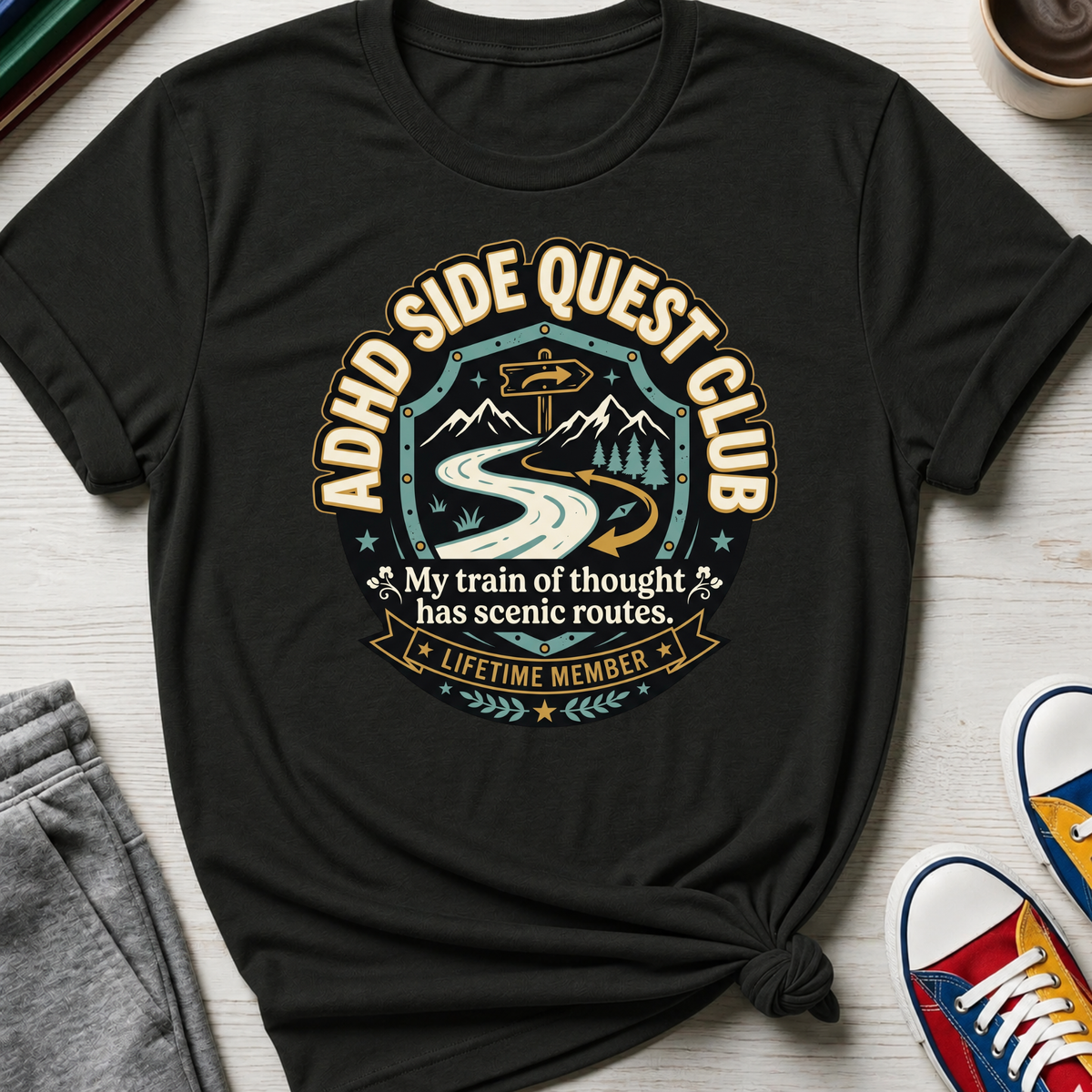 Side Quest Club Scenic Routes | T-Shirt