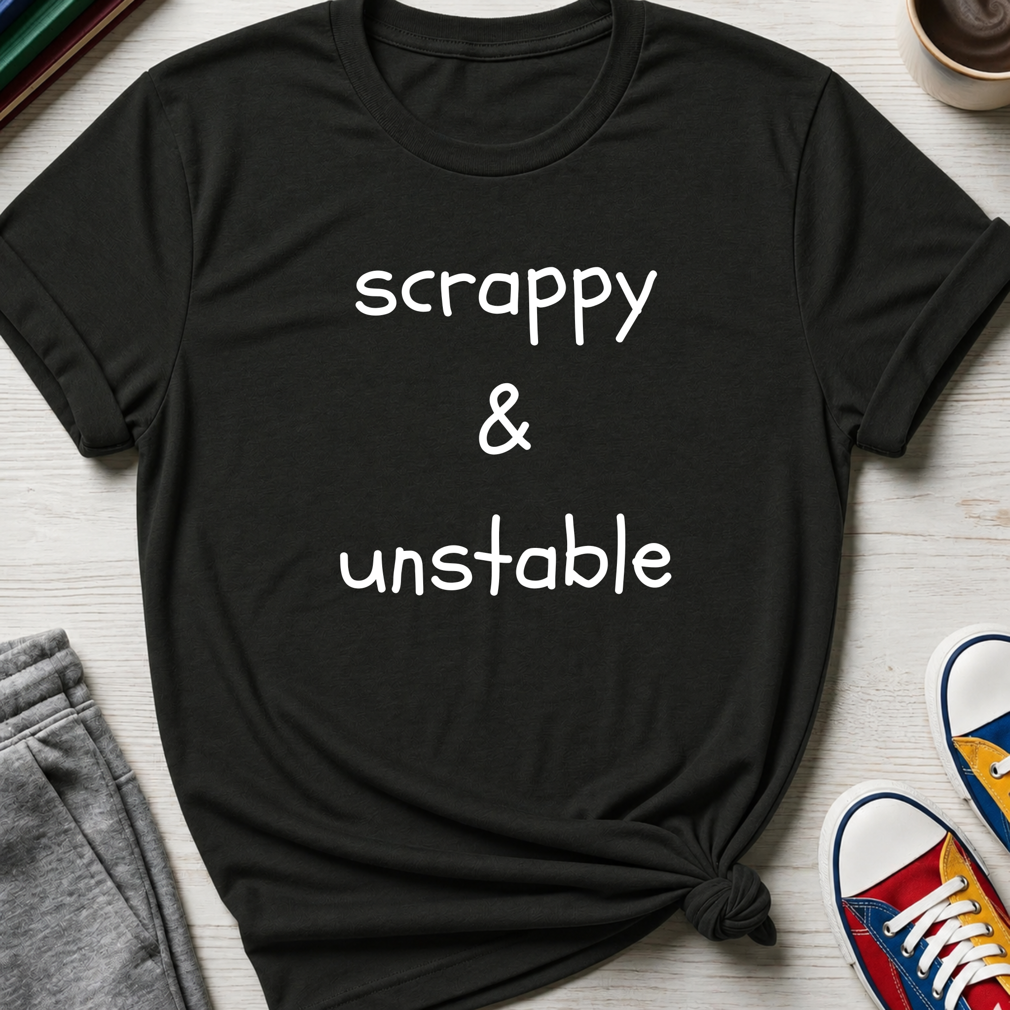 Scrappy & Unstable Text | T-Shirt