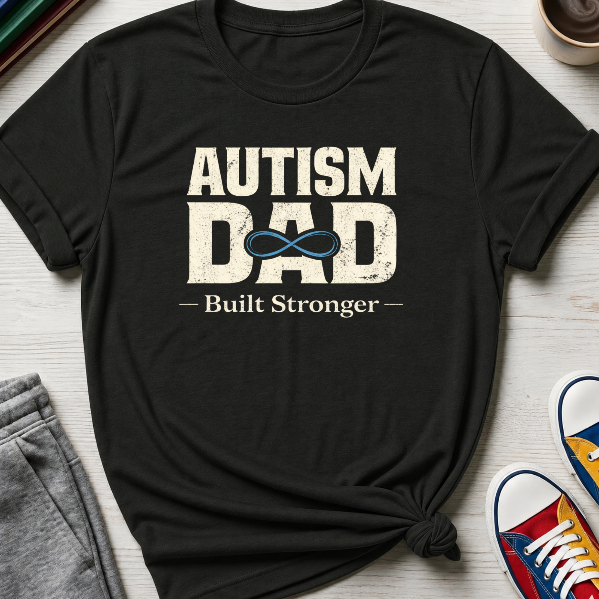 Autism Dad Built Stronger | T-Shirt