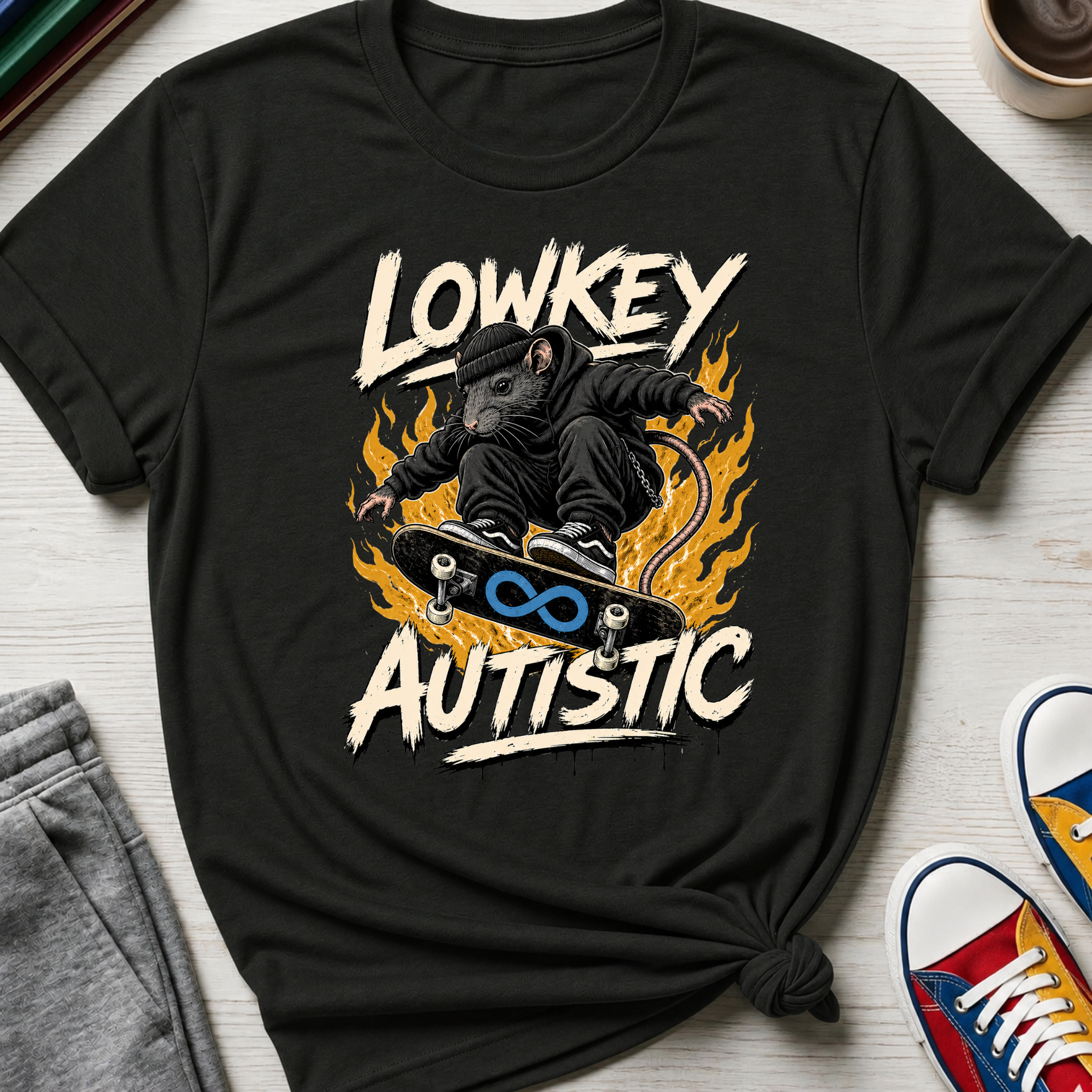 Lowkey Autistic Skate Rat | T-Shirt