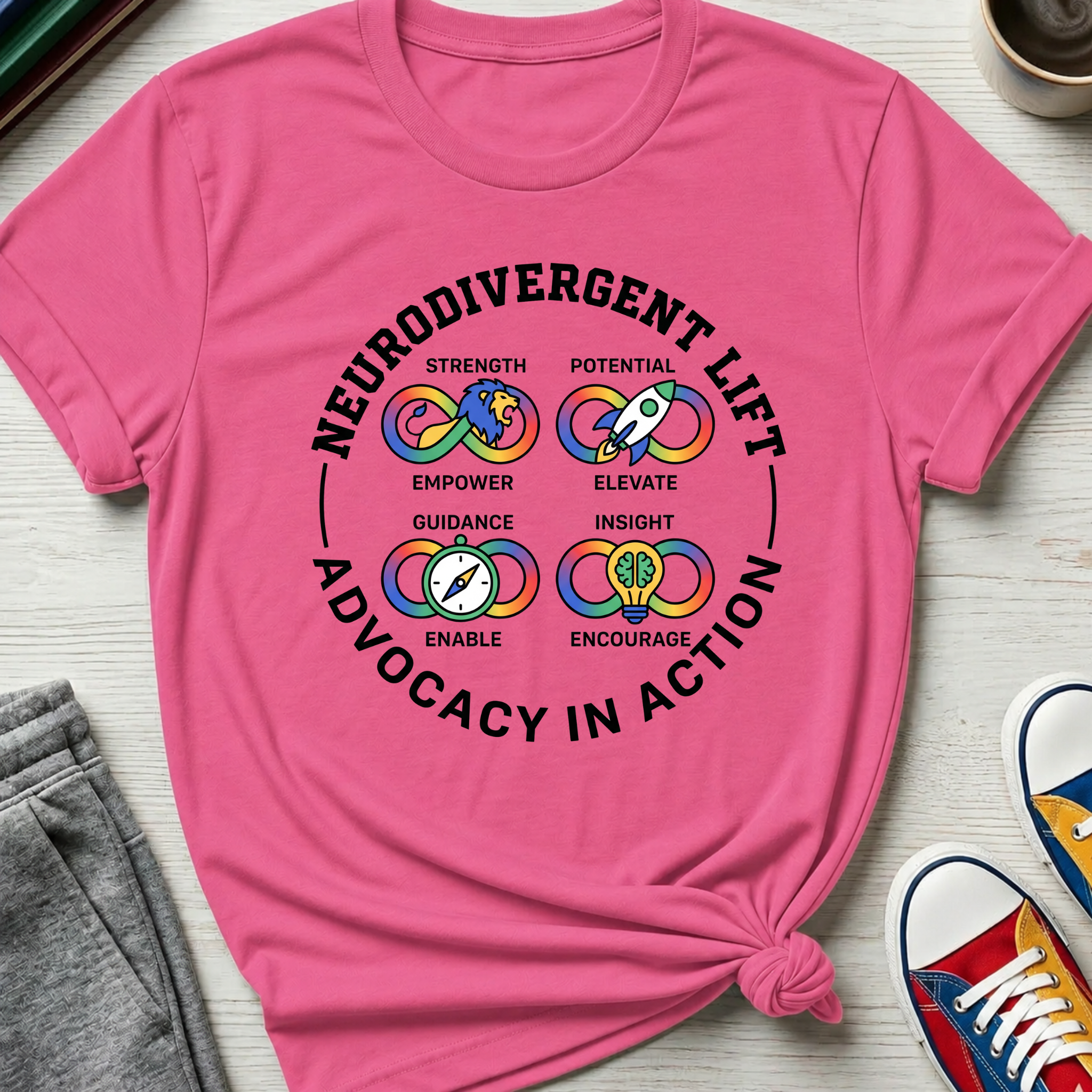 Neurodiv Lift Advocacy in Action | T-Shirt