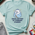 Social Battery 3 Percent Chicken | T-Shirt