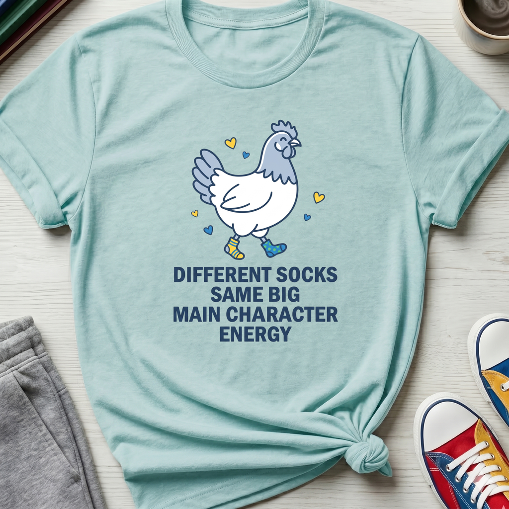 Different Socks Same Main Character Energy | T-Shirt