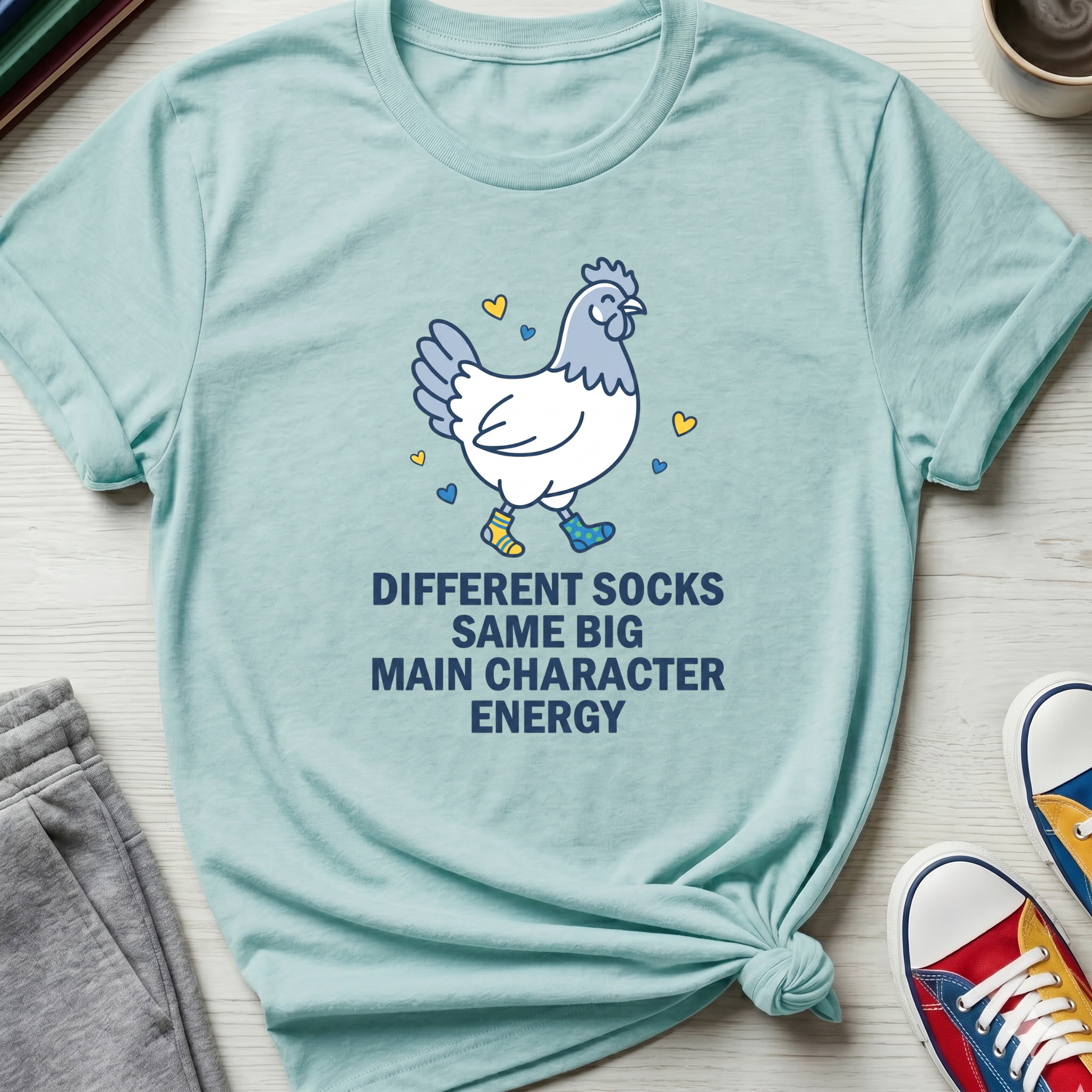 Different Socks Same Main Character Energy | T-Shirt