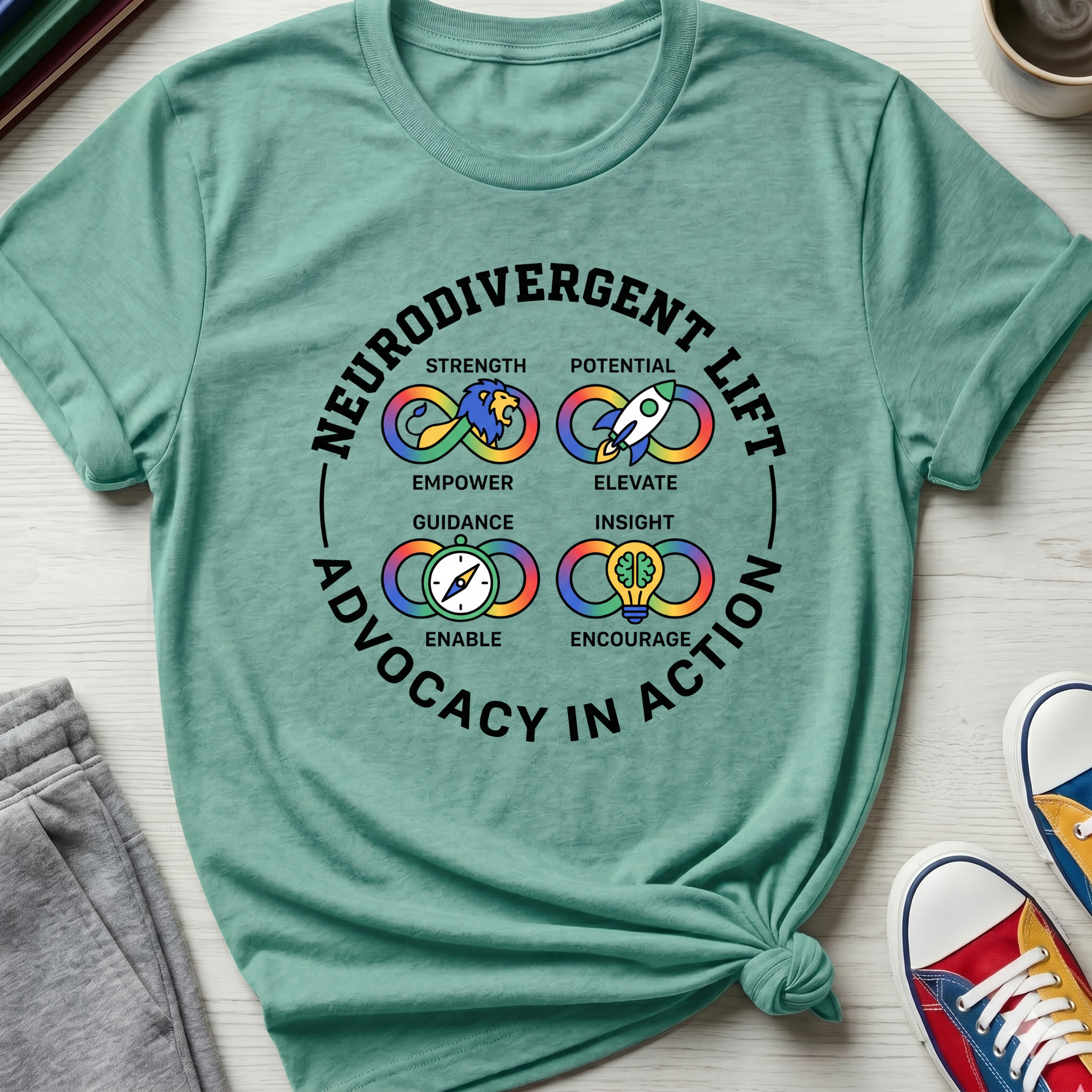 Neurodiv Lift Advocacy in Action | T-Shirt