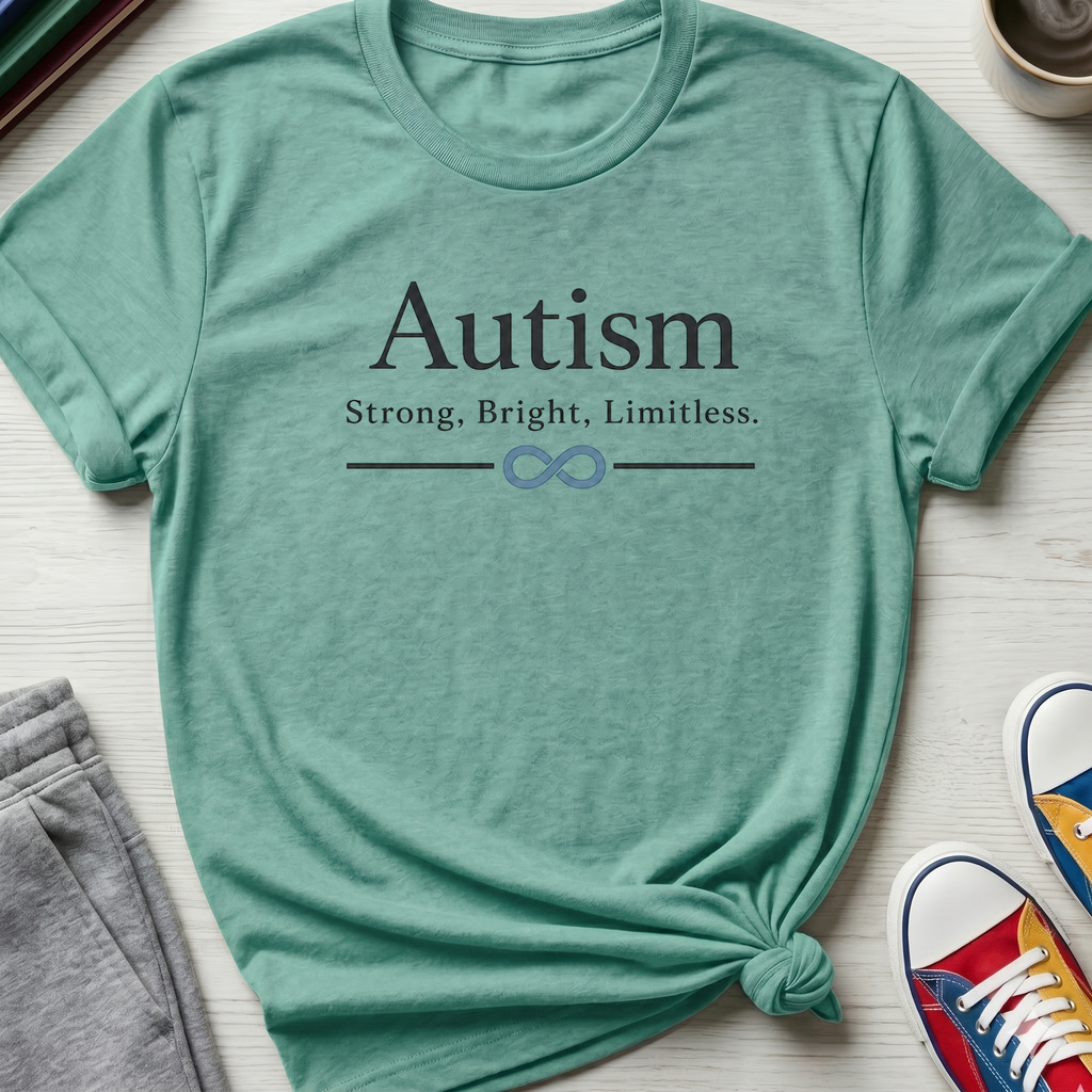 Autism Strong Bright Limitless | T-Shirt