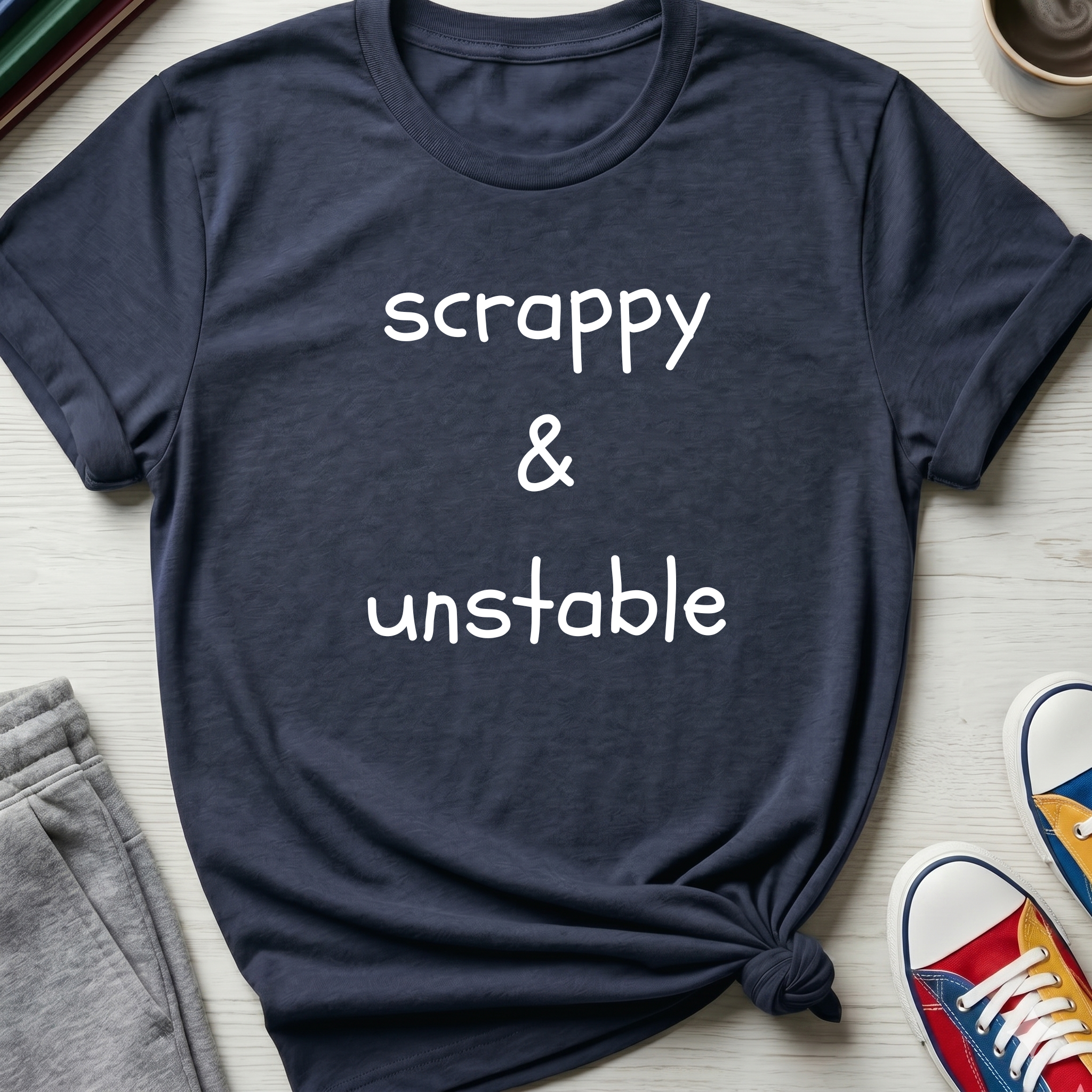 Scrappy & Unstable Text | T-Shirt