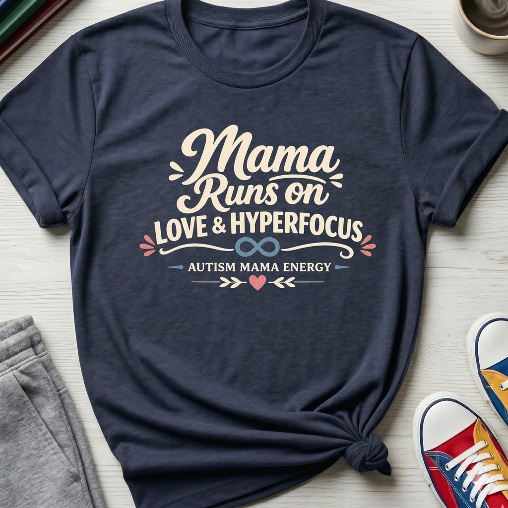 Autism Mama Runs on Love & Hyperfocus | T-Shirt