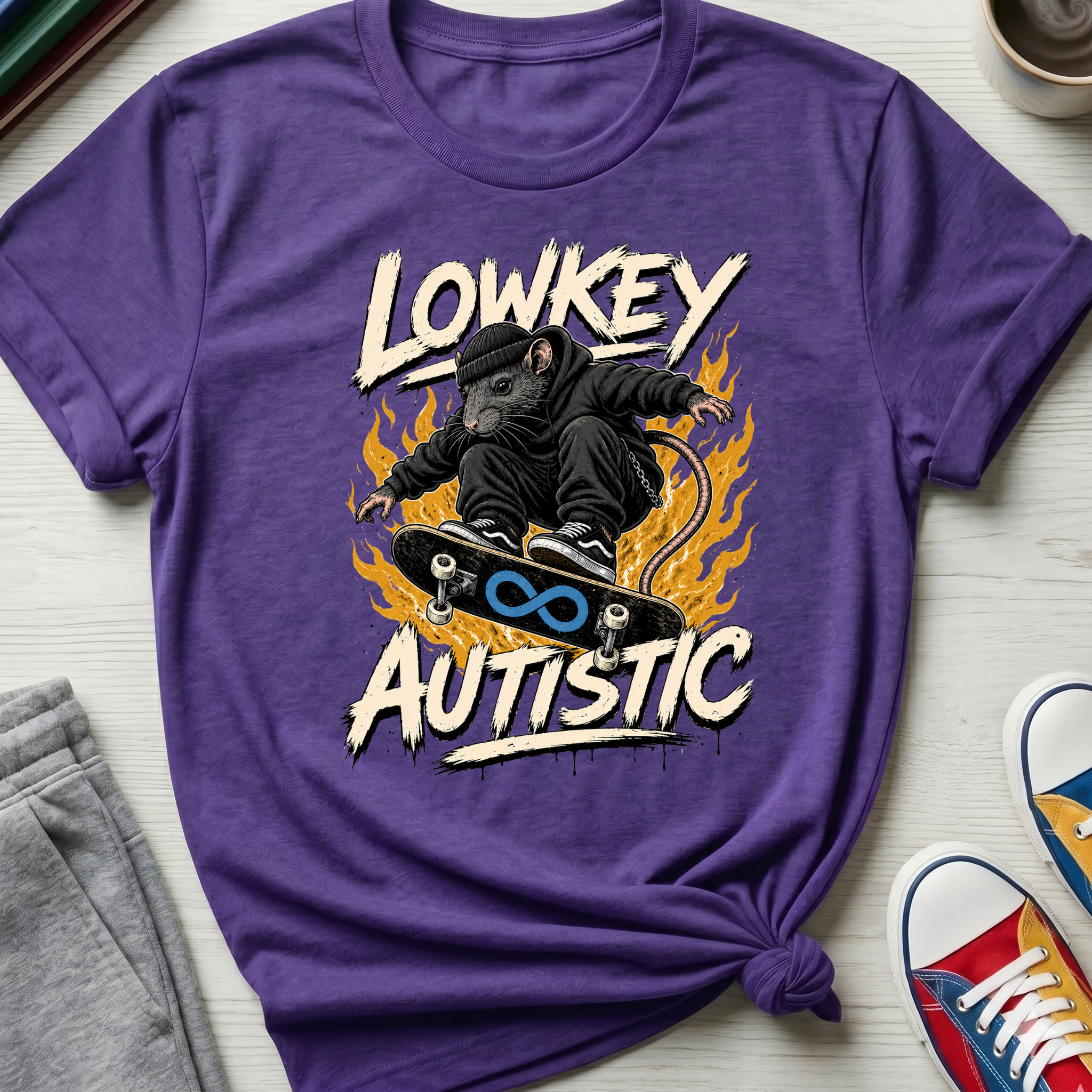 Lowkey Autistic Skate Rat | T-Shirt