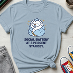 Social Battery 3 Percent Chicken | T-Shirt