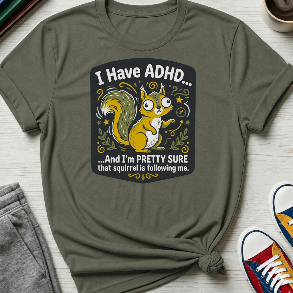 ADHD Stalking Squirrel | T-Shirt