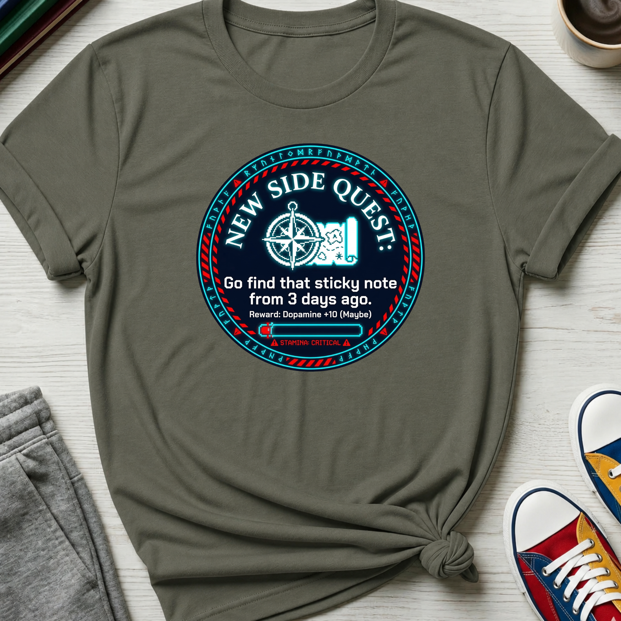 New Side Quest Medallion  | T-Shirt