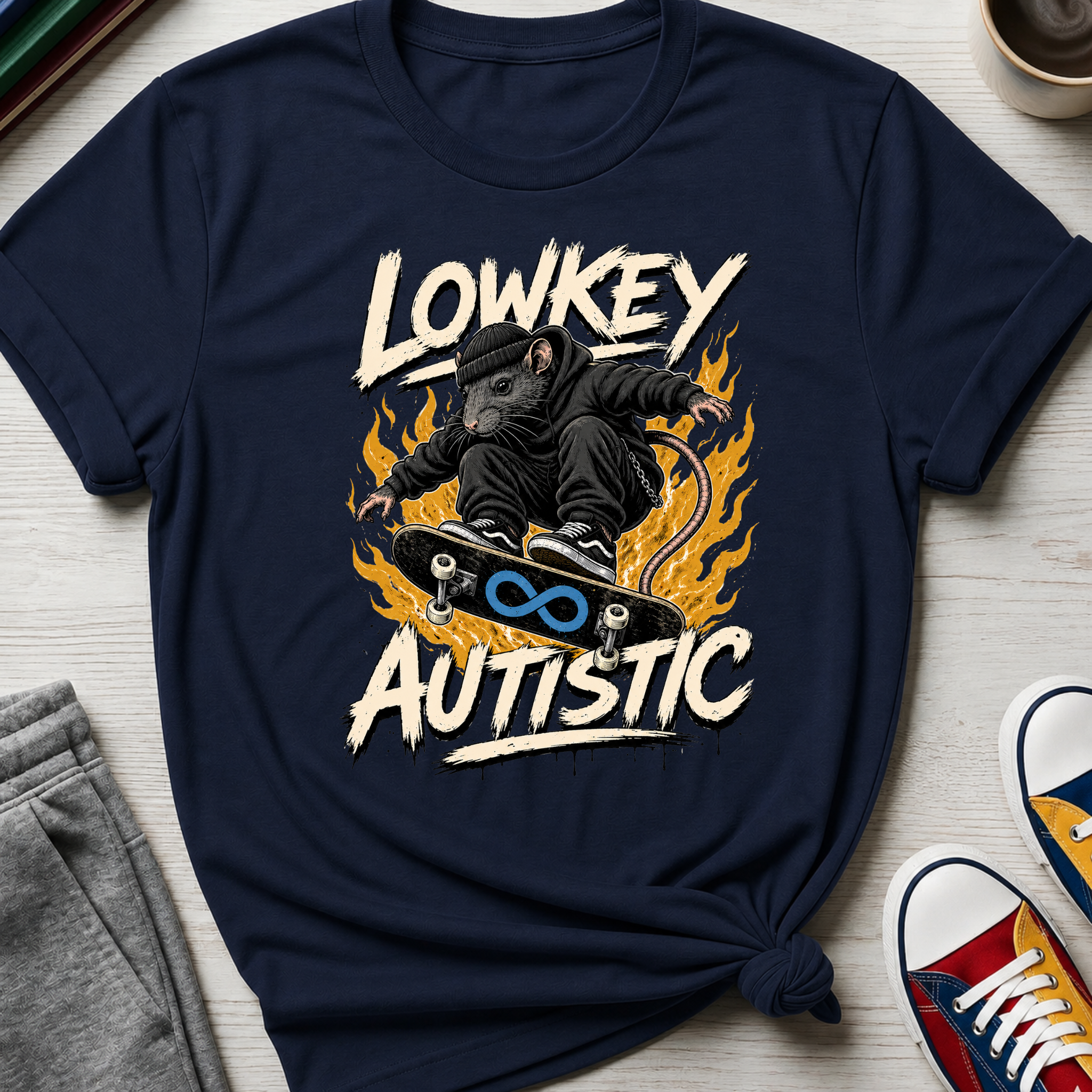 Lowkey Autistic Skate Rat | T-Shirt