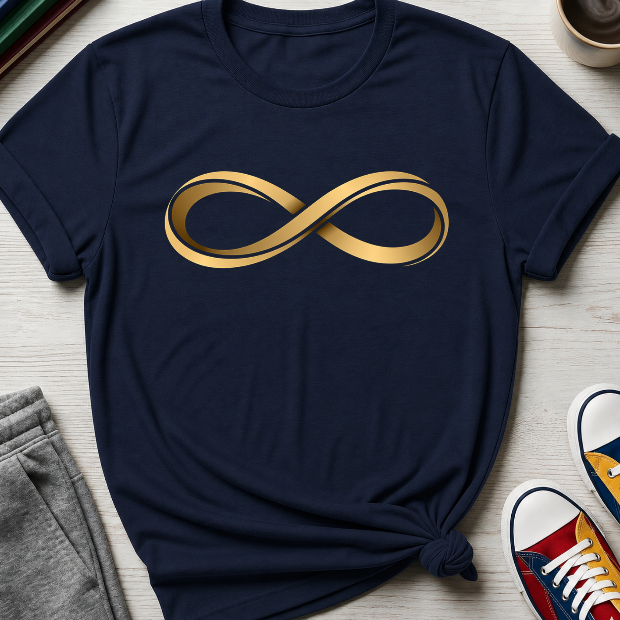 AuDHD Gold Infinity Loop | T-Shirt