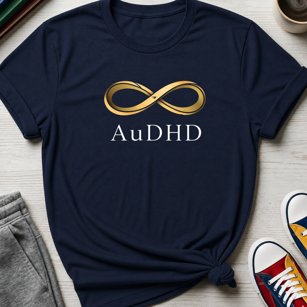 AuDHD Gold Infinity Loop | T-Shirt