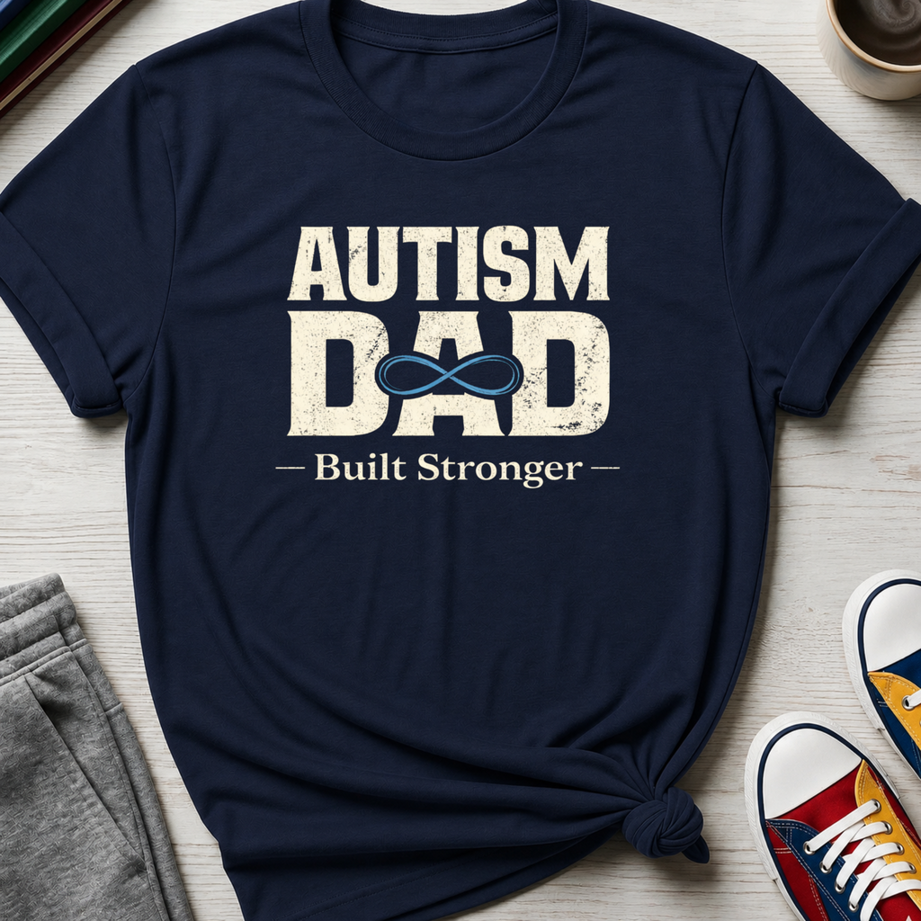 Autism Dad Built Stronger | T-Shirt
