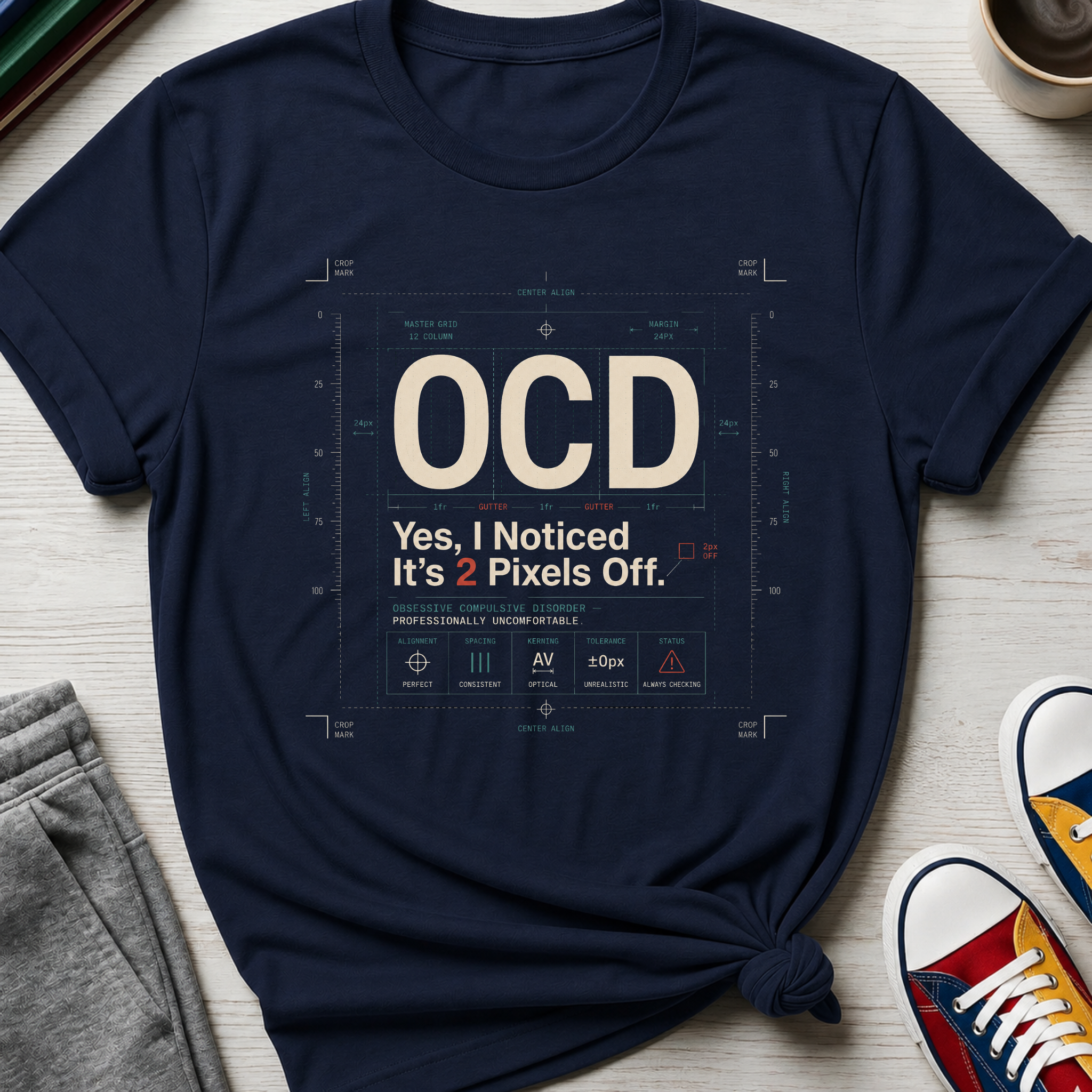 OCD 2 Pixels Off | T-Shirt