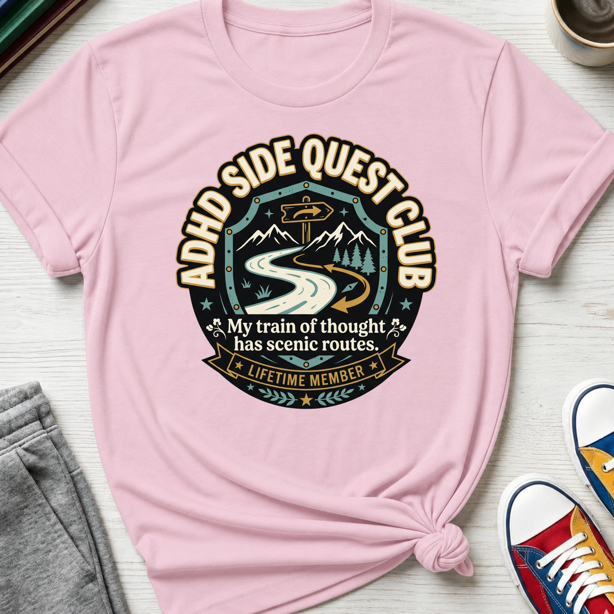 Side Quest Club Scenic Routes | T-Shirt
