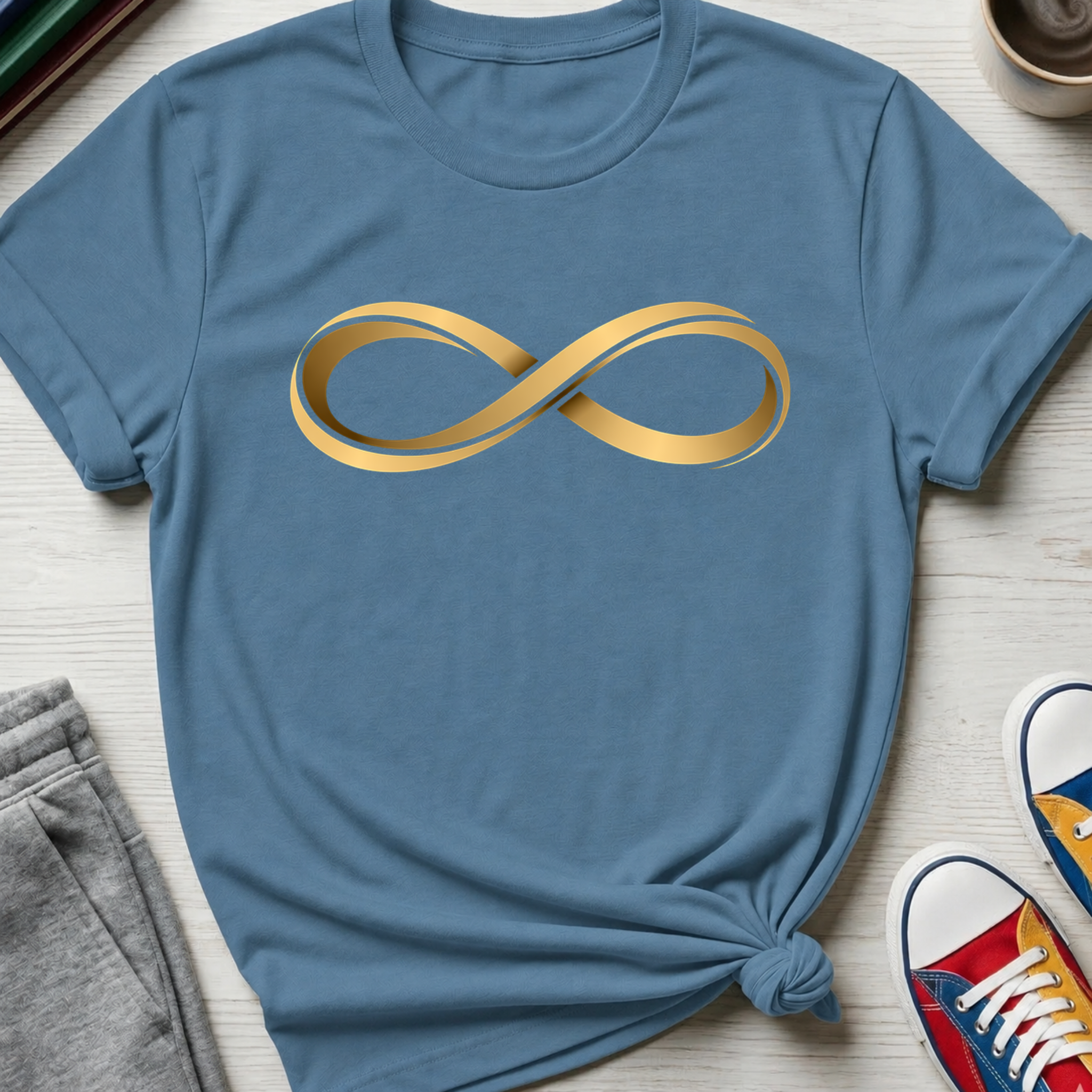 AuDHD Gold Infinity Loop | T-Shirt