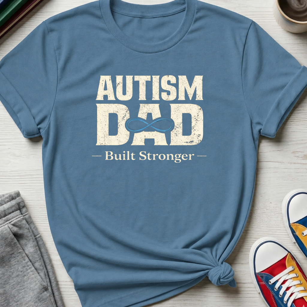 Autism Dad Built Stronger | T-Shirt