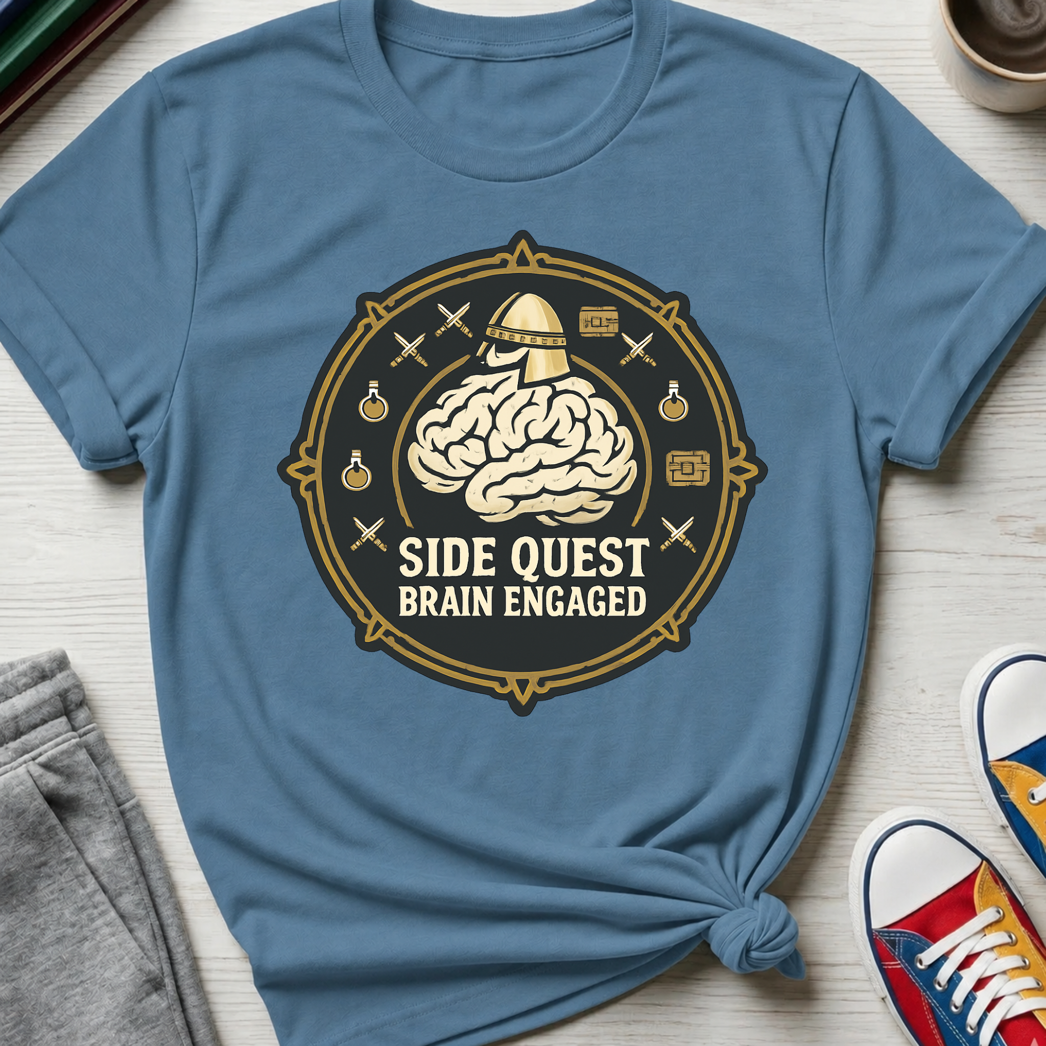 Side Quest Brain Engaged | T-Shirt