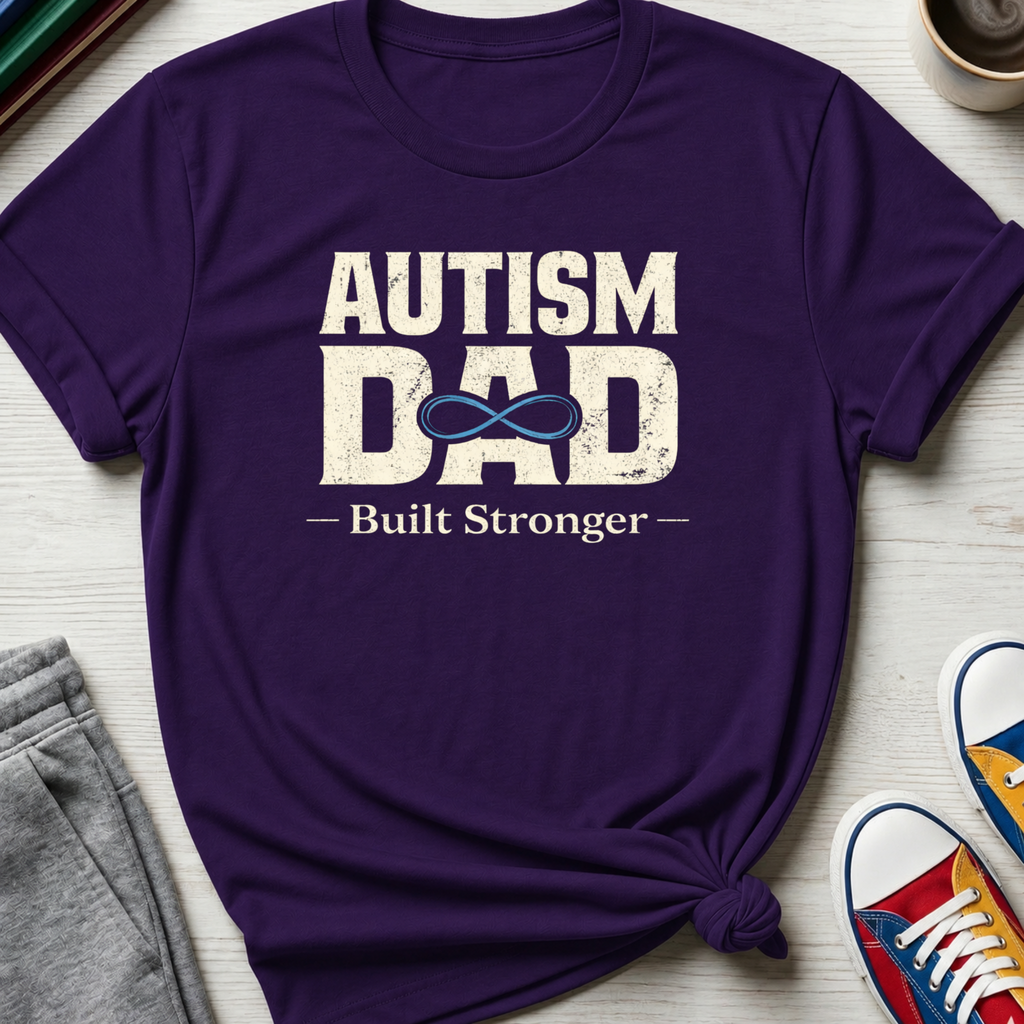 Autism Dad Built Stronger | T-Shirt
