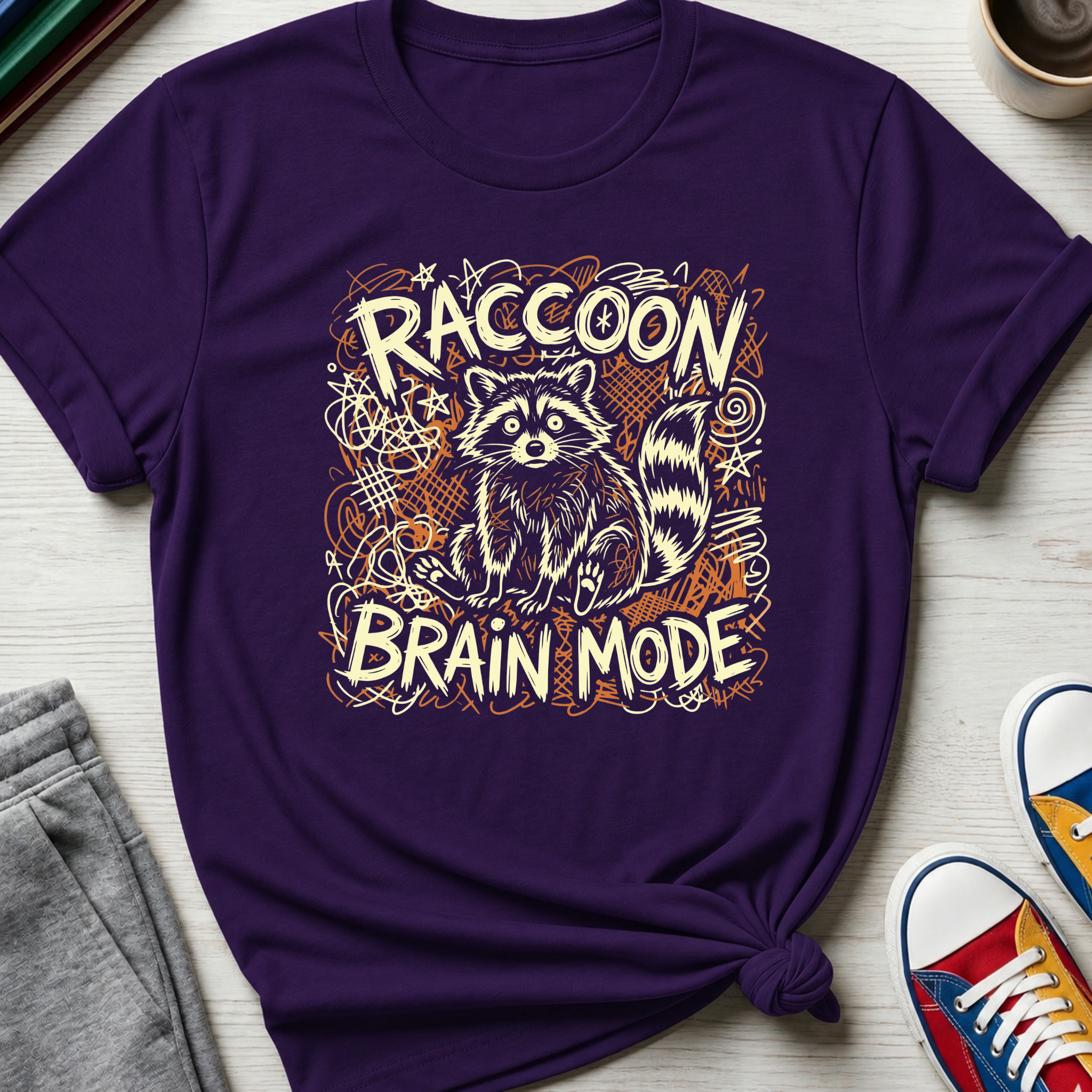 Raccoon Brain Mode | T-Shirt