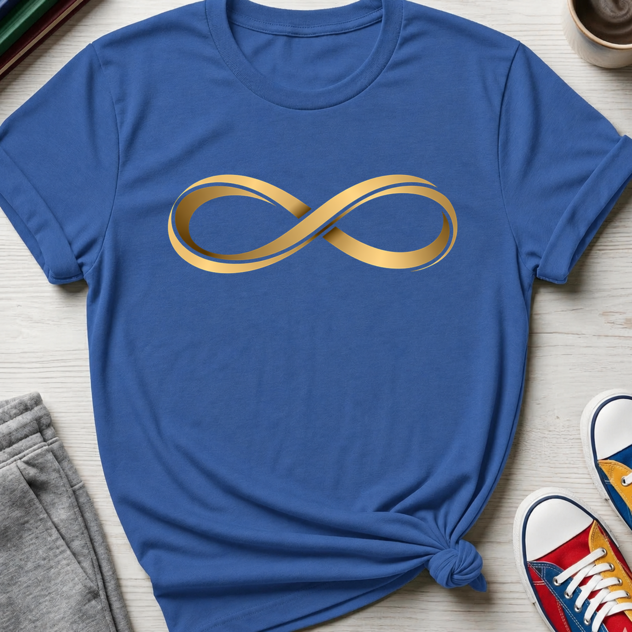 AuDHD Gold Infinity Loop | T-Shirt