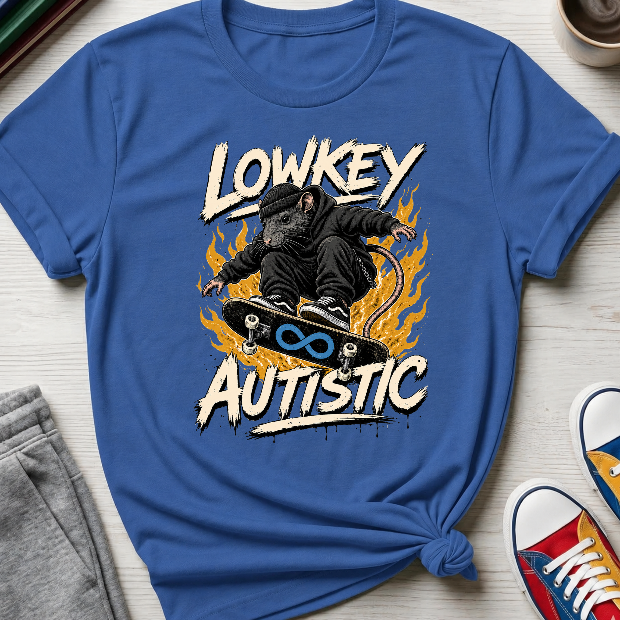 Lowkey Autistic Skate Rat | T-Shirt