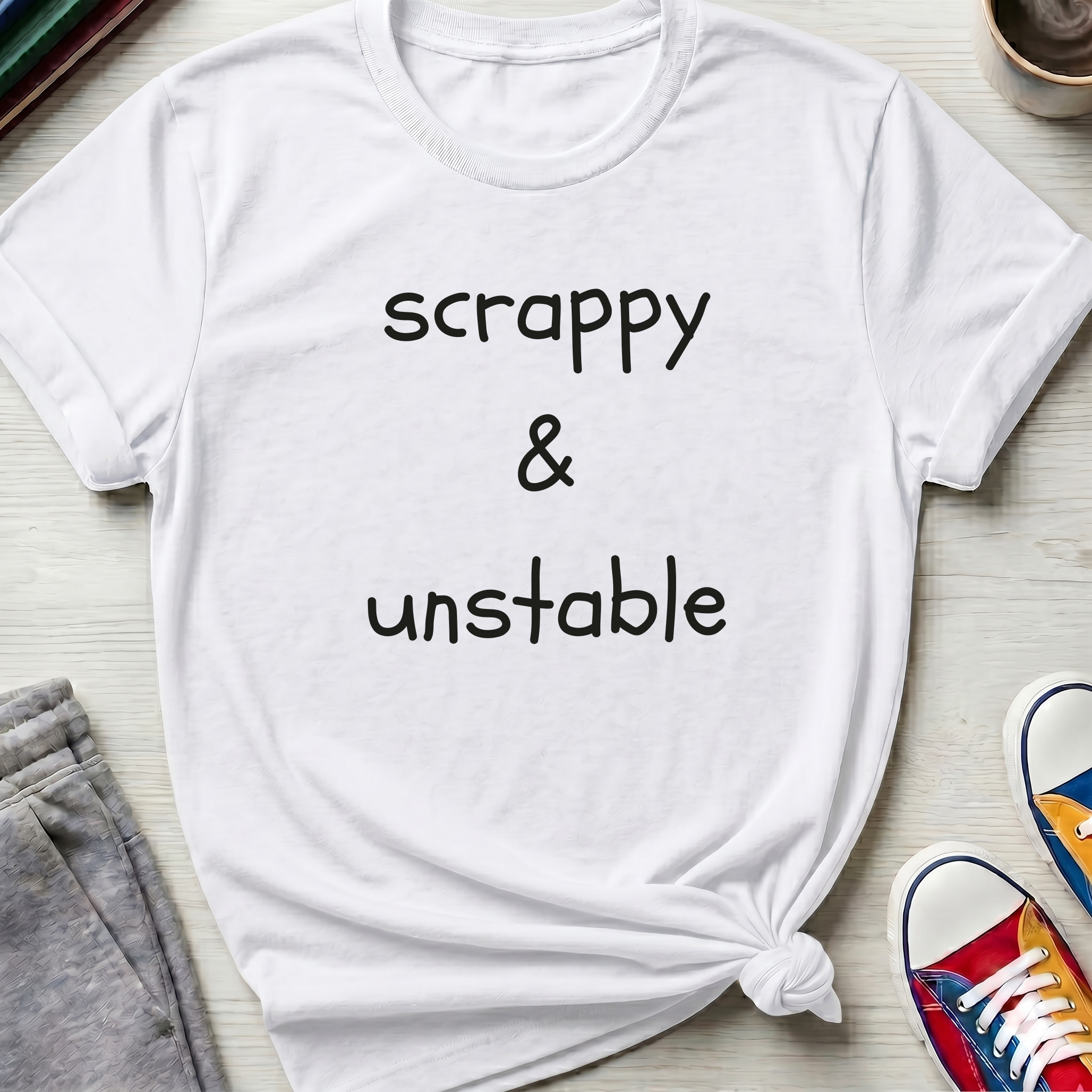 Scrappy & Unstable Text | T-Shirt