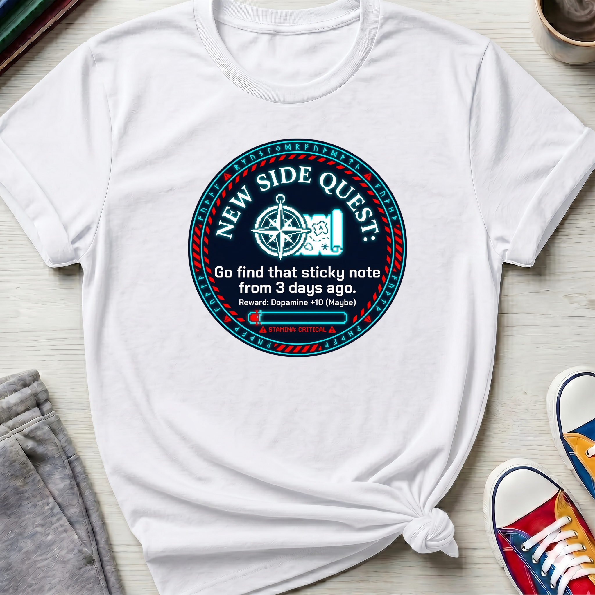 New Side Quest Medallion  | T-Shirt