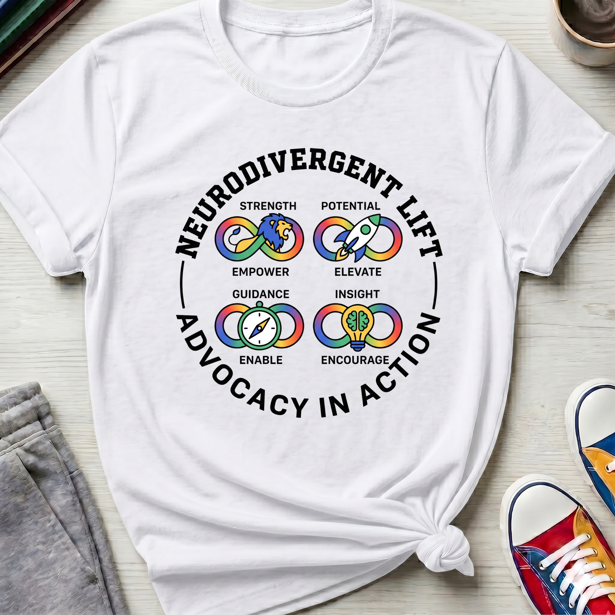Neurodiv Lift Advocacy in Action | T-Shirt