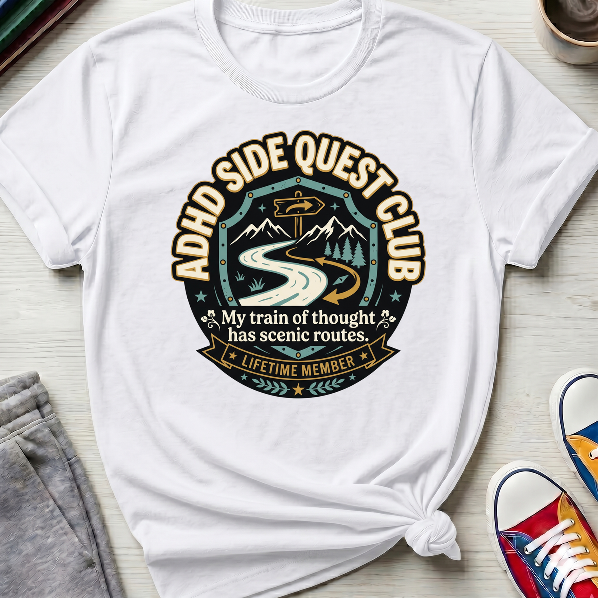 Side Quest Club Scenic Routes | T-Shirt